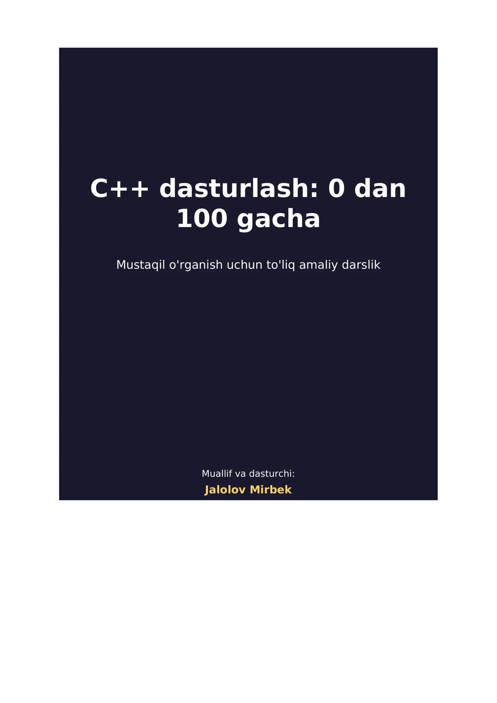 C++ dasturlash