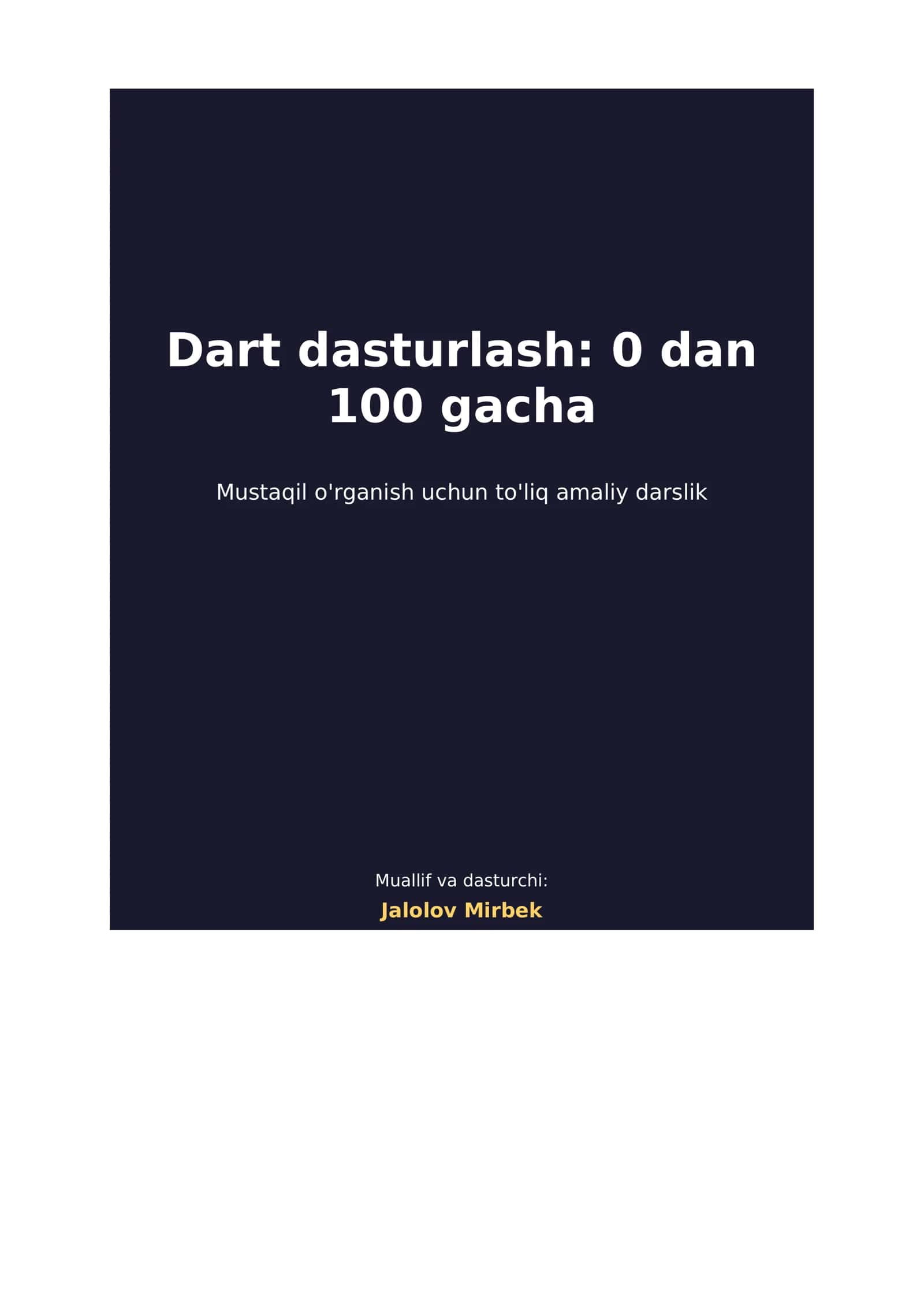 Dart dasturlash