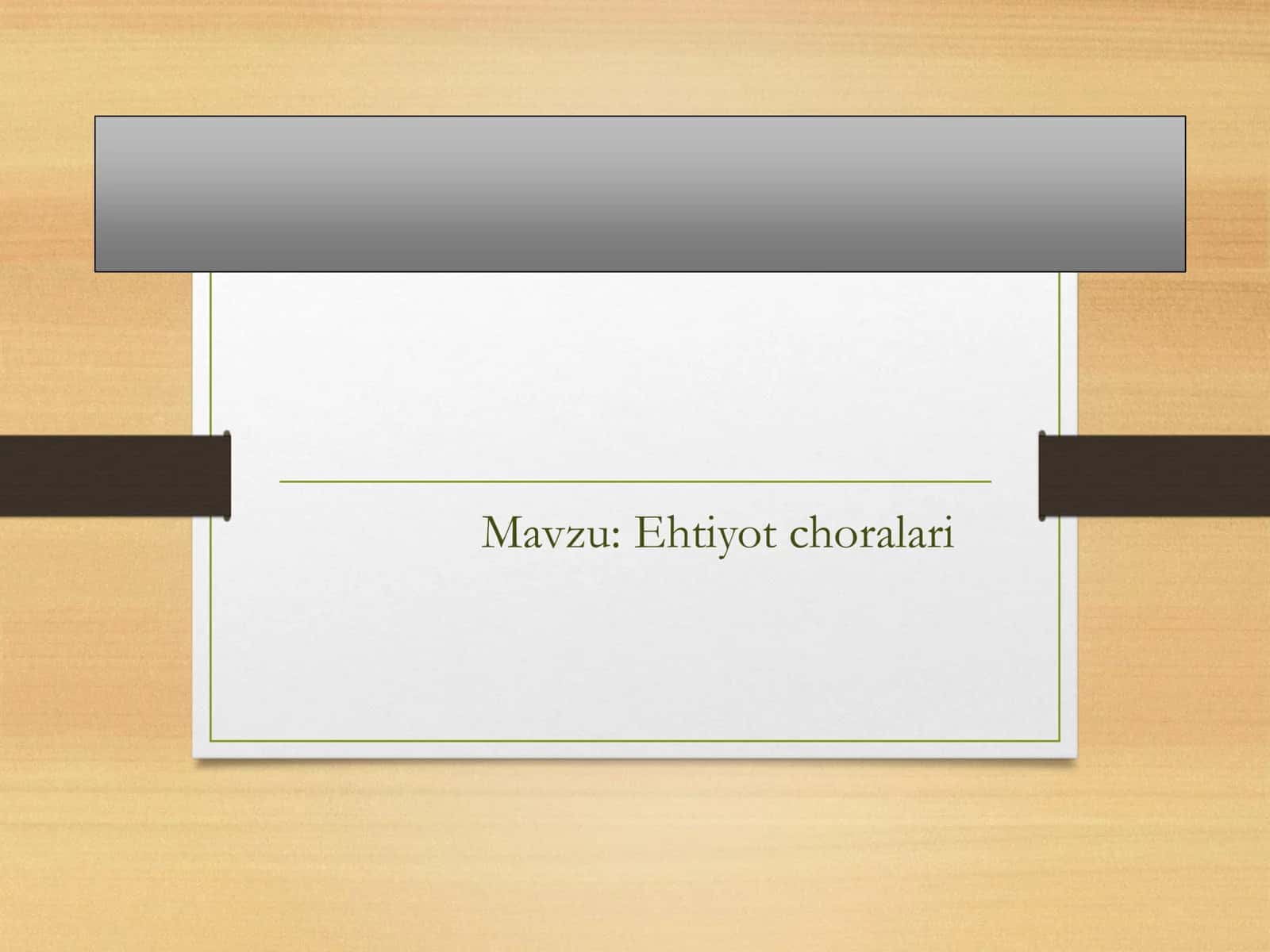 Ehtiyot choralari