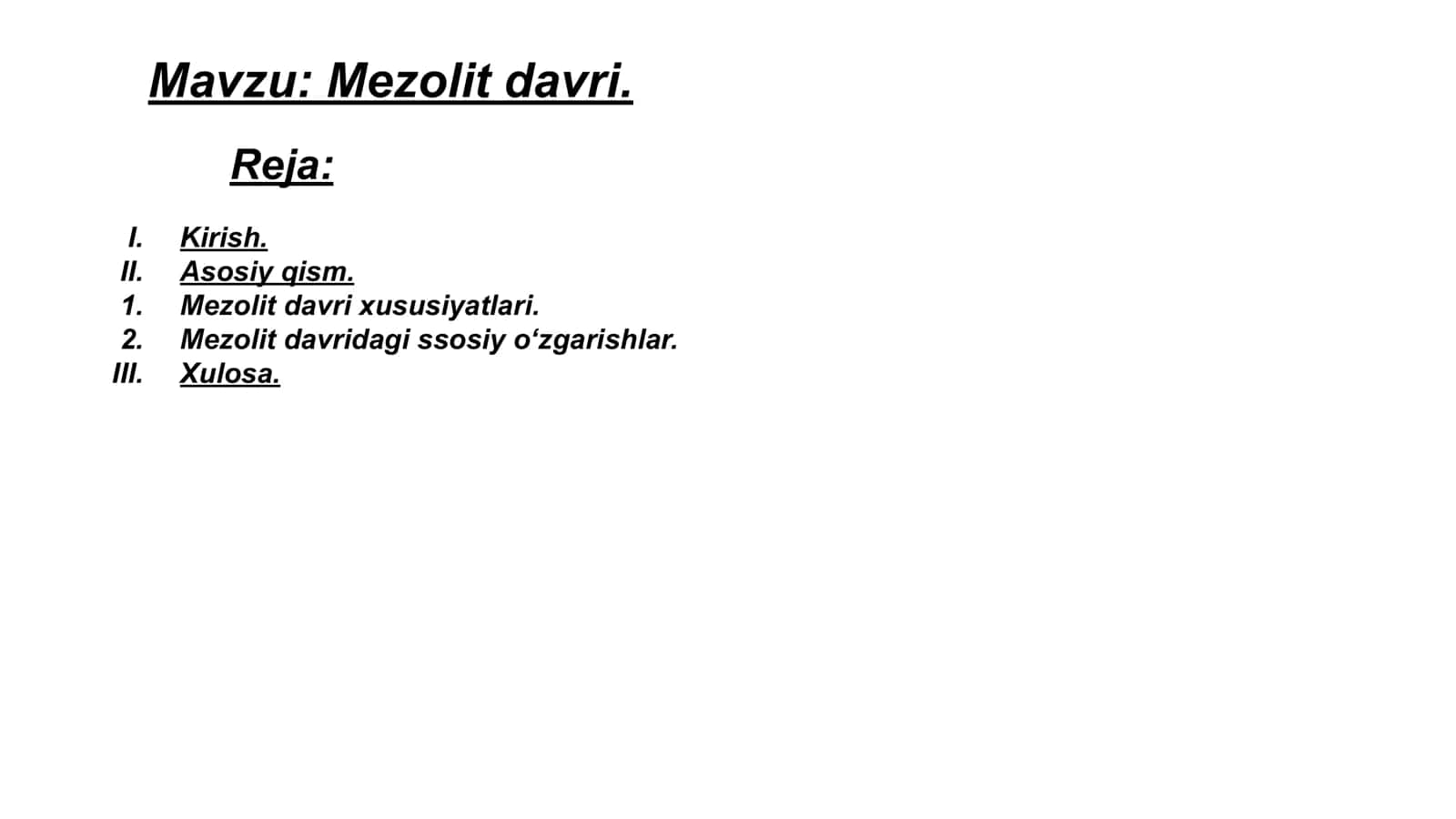 Mezolit davri