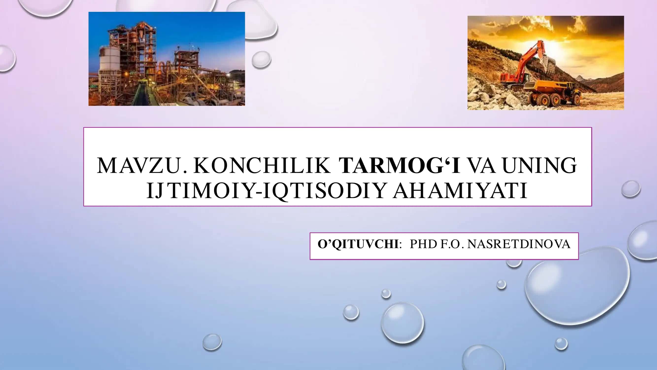 Konchilik Tarmogi va Uning Ijtimoiy-Iqtisodiy Ahamiyati