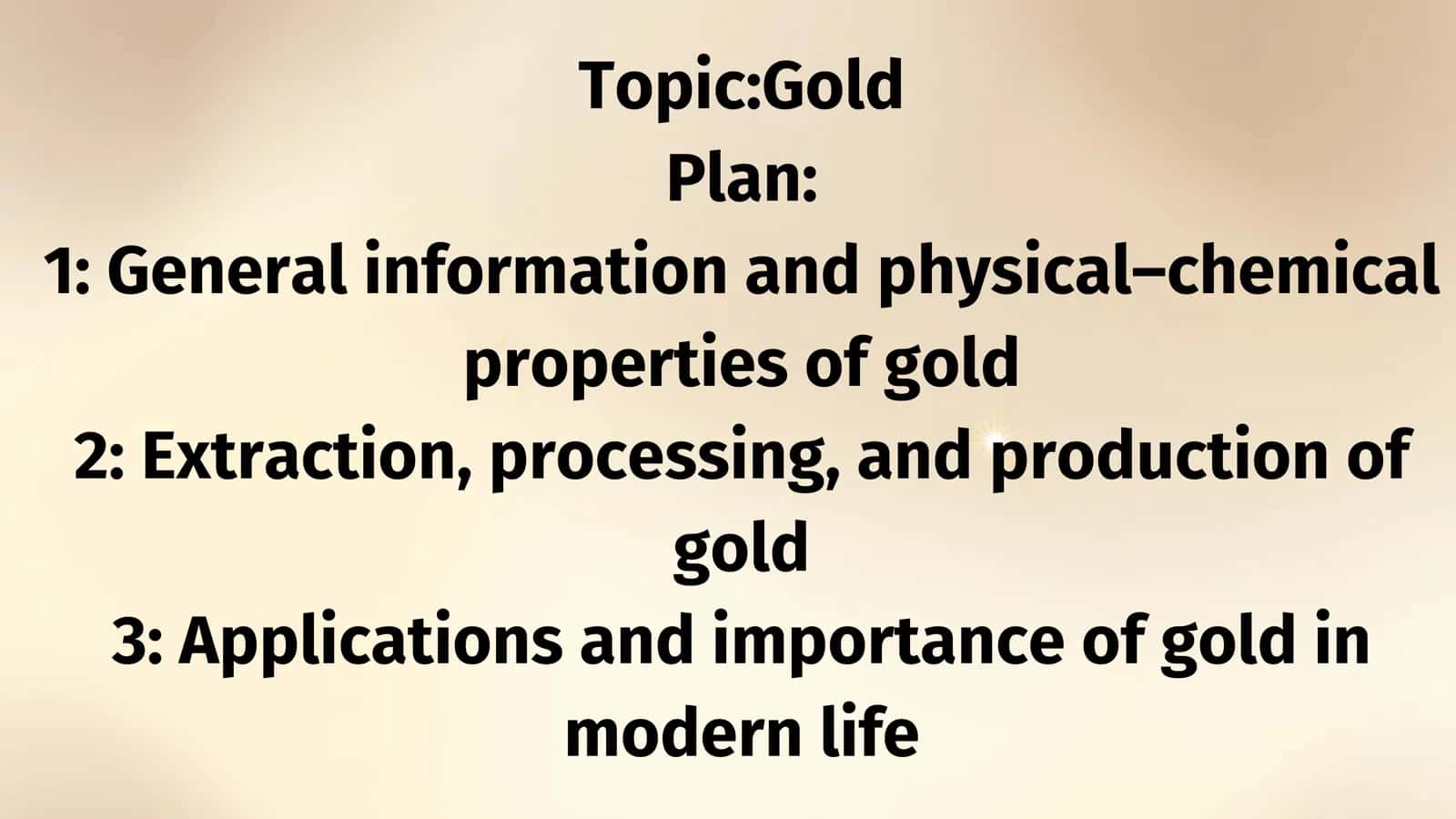 General Information about Gold