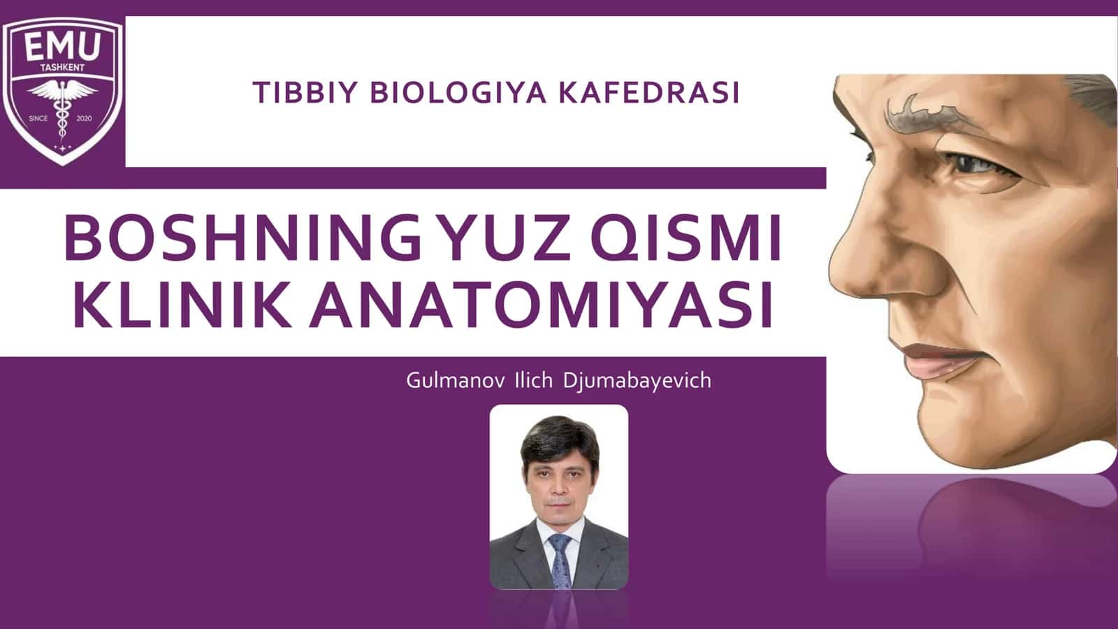 BOSHNING YUZ QISMI KLİNİK ANATOMİYASI