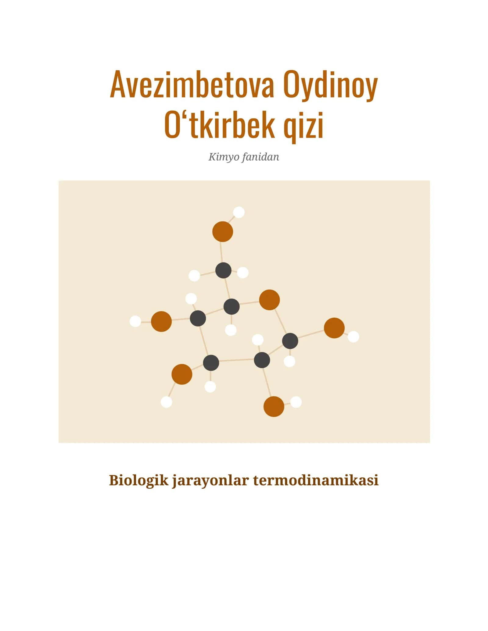 Biologik jarayonlar termodinamikasi