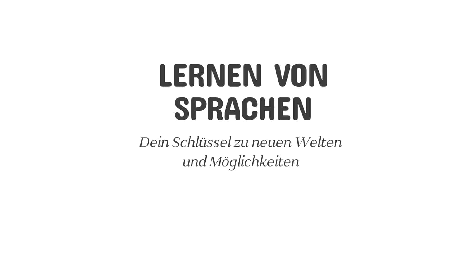 Lernen von Sprachen
