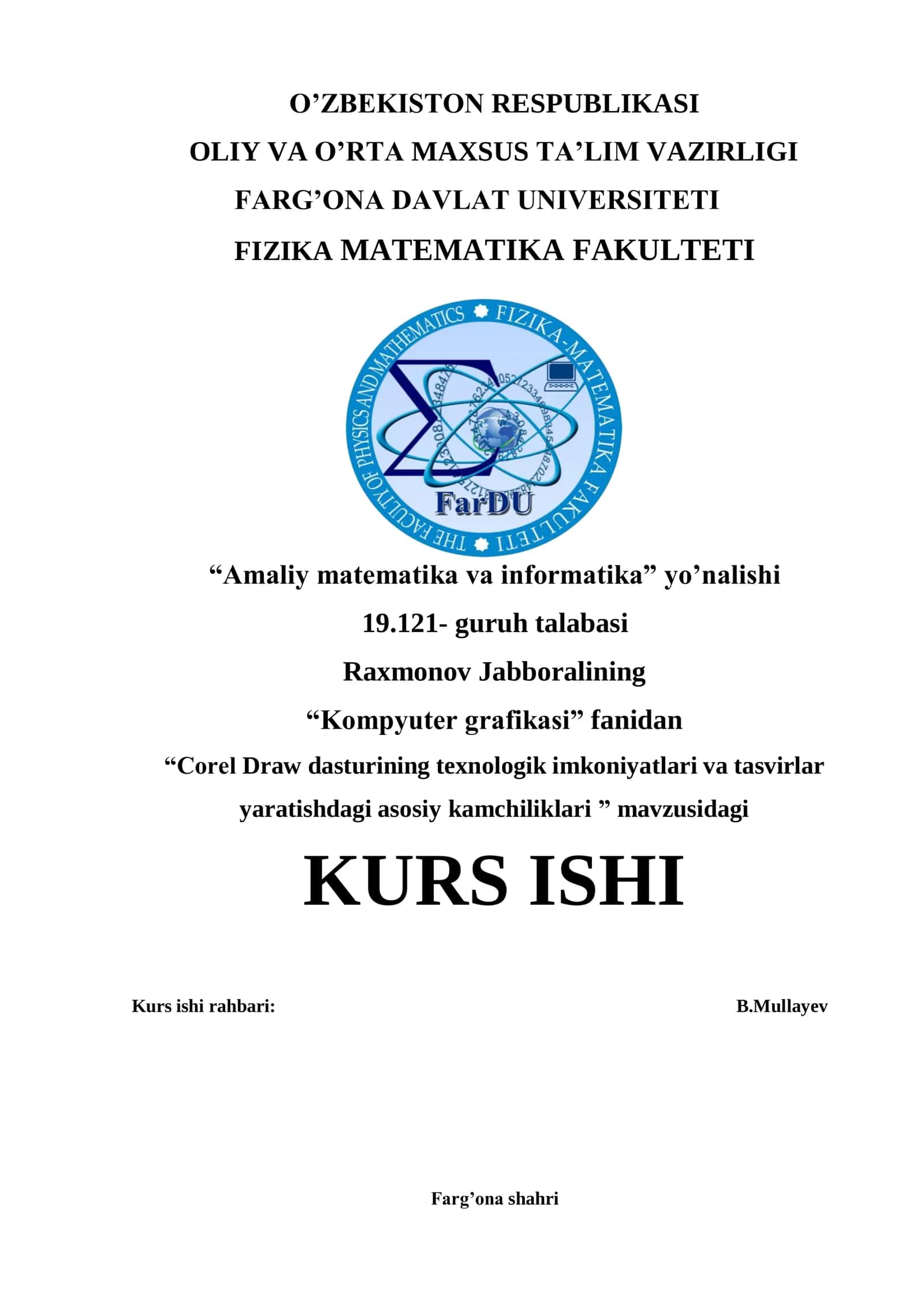 Corel Draw dasturining texnologik imkoniyatlari va tasvirlar yaratishdagi asosiy kamchiliklari