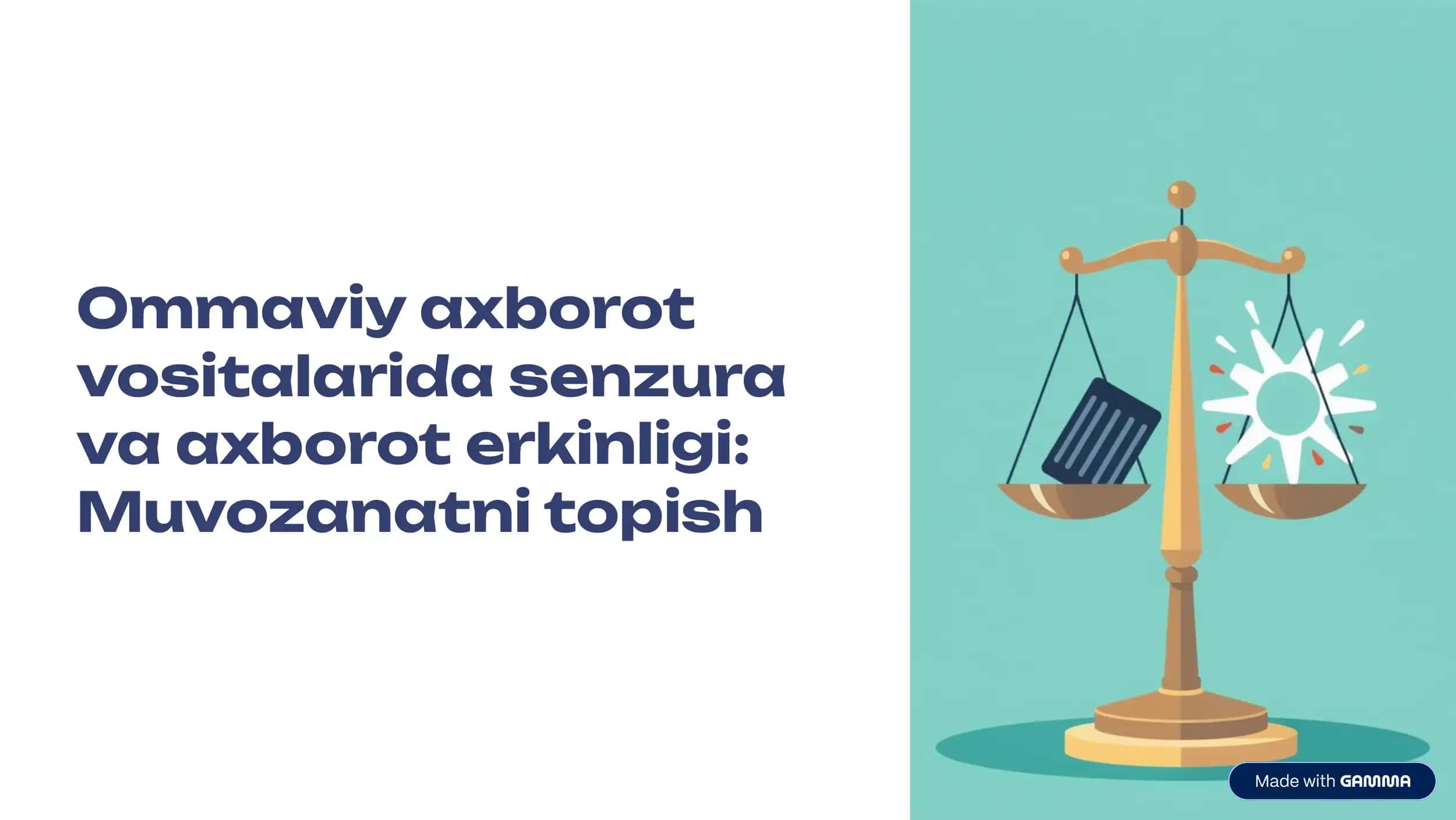 Ommaviy axborot vositalarida Senzura va Axborot Erkinligi