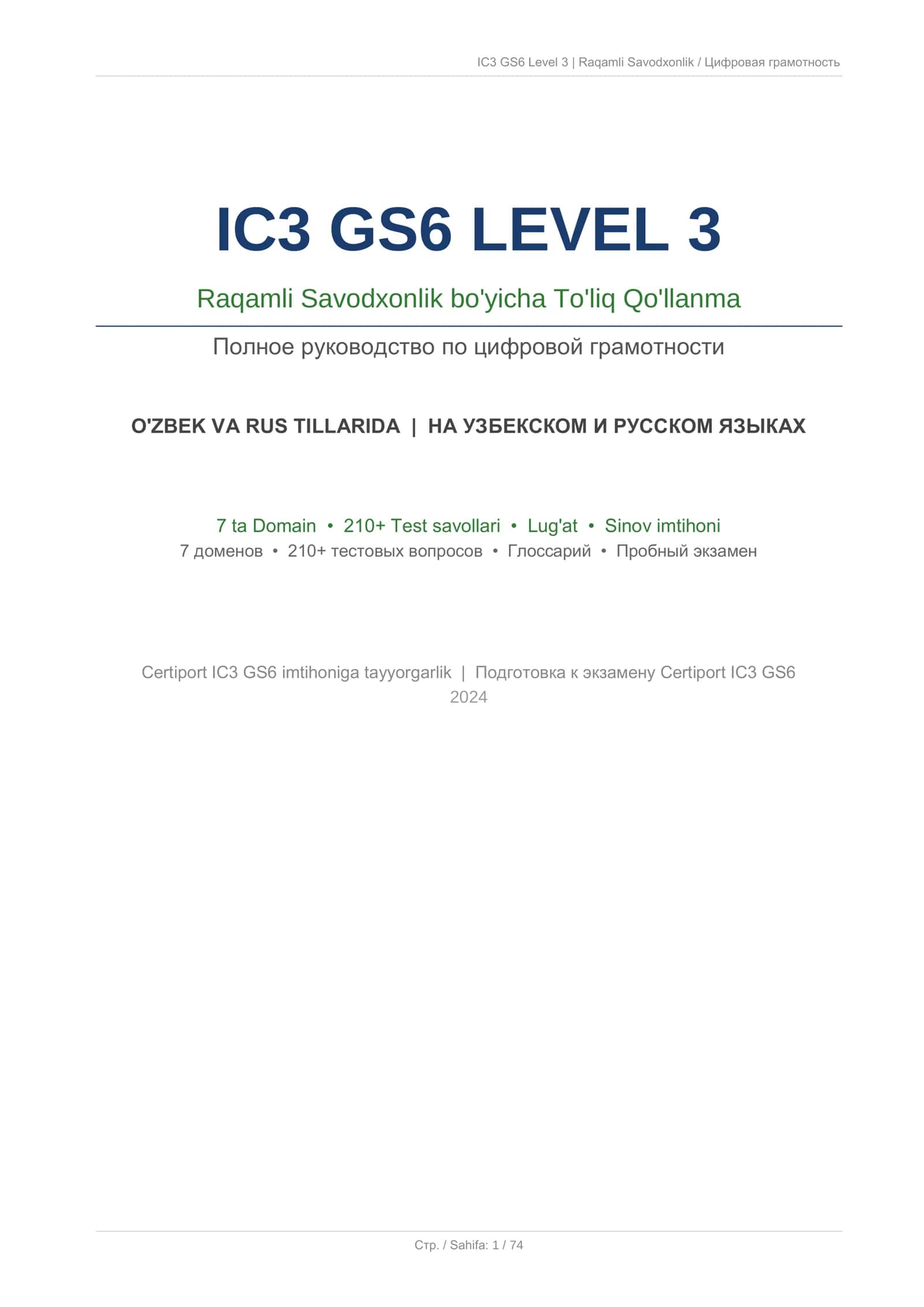 IC3 GS6 LEVEL 3 Ruscha