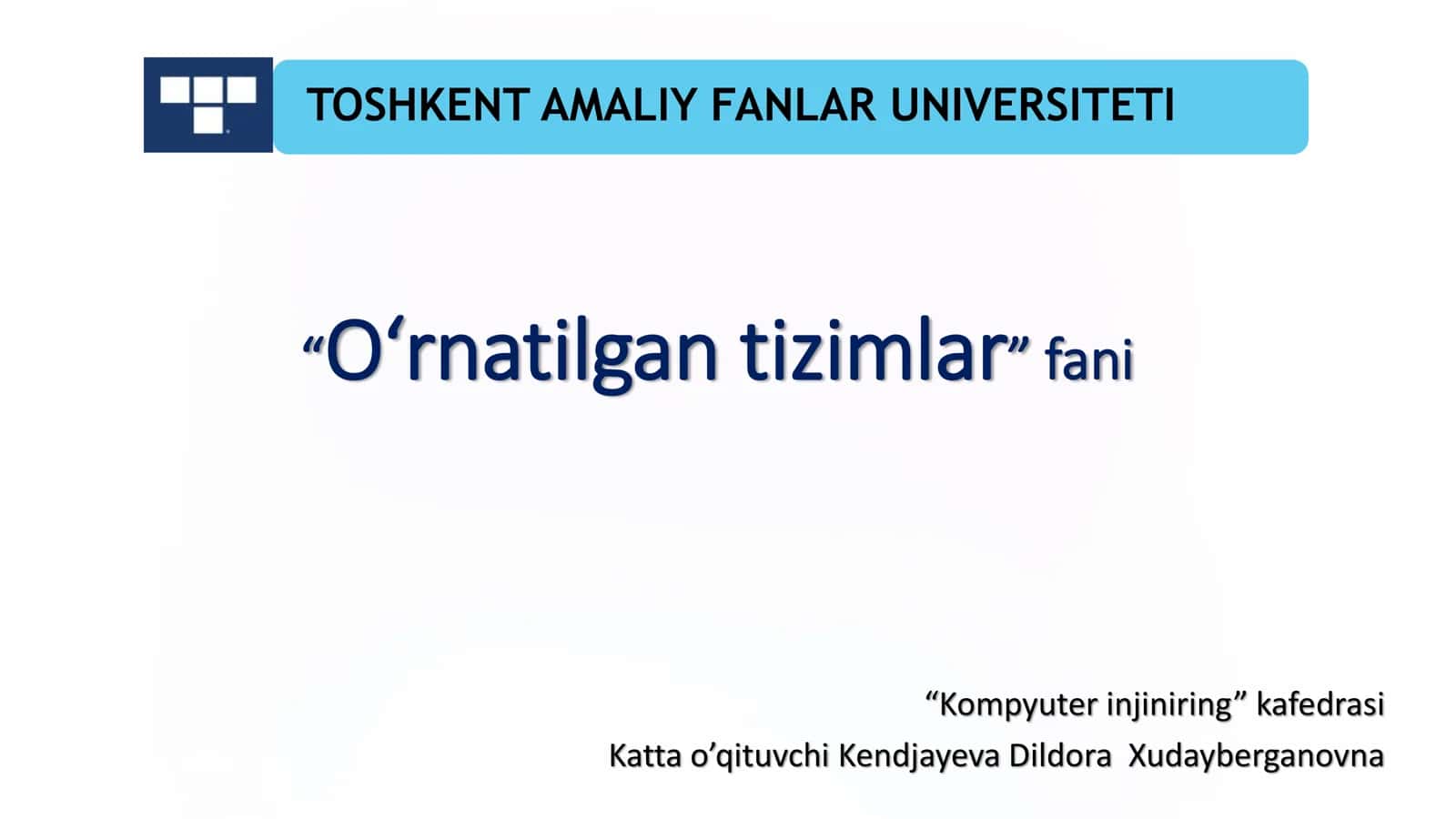 O‘rnatilgan tizimlar