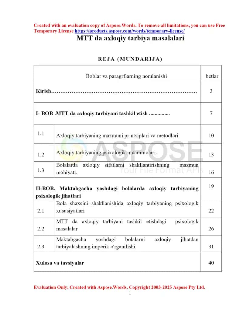 MTT da axloqiy tarbiya masalalari