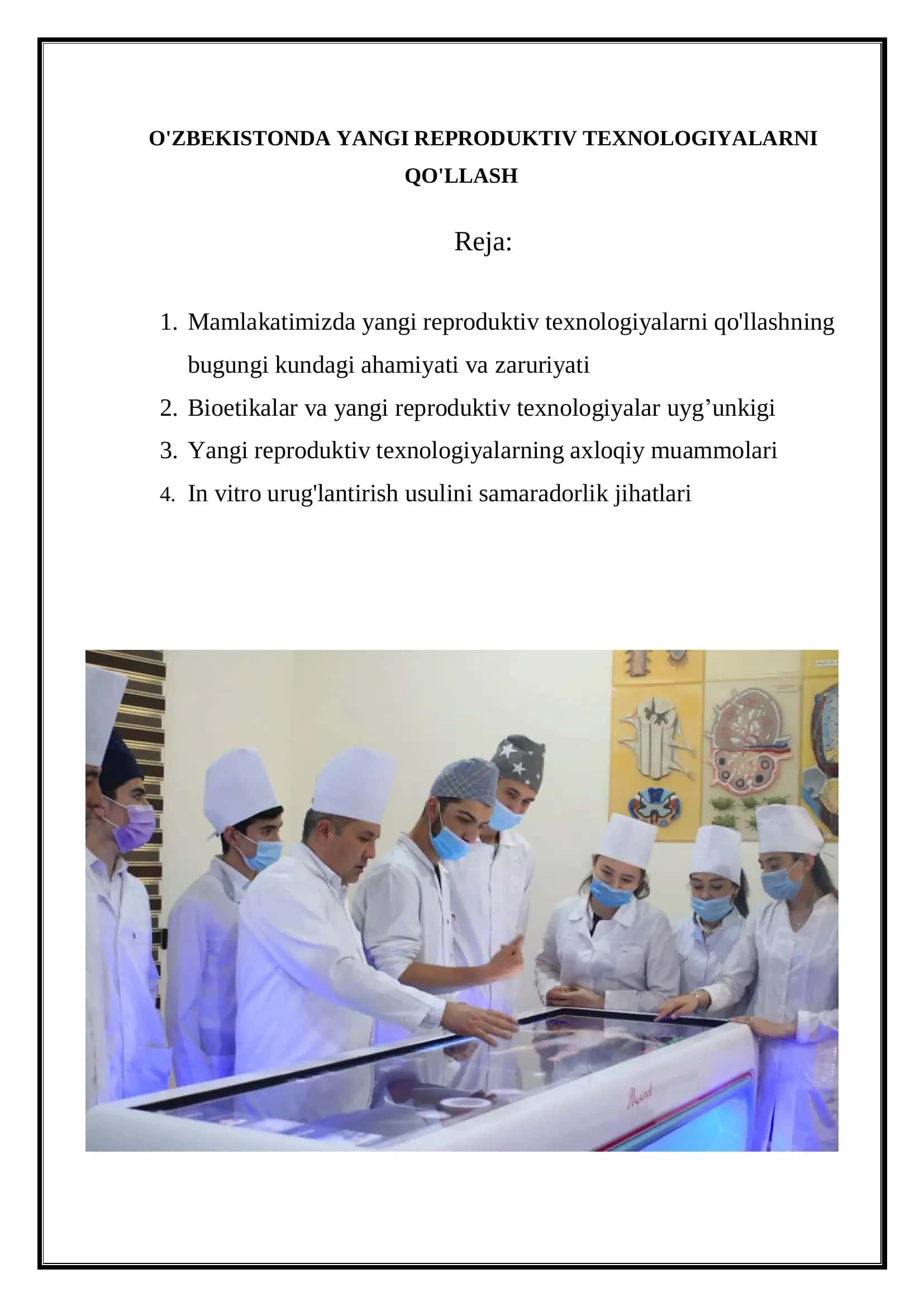 Yangi reproduktiv texnologiyalar