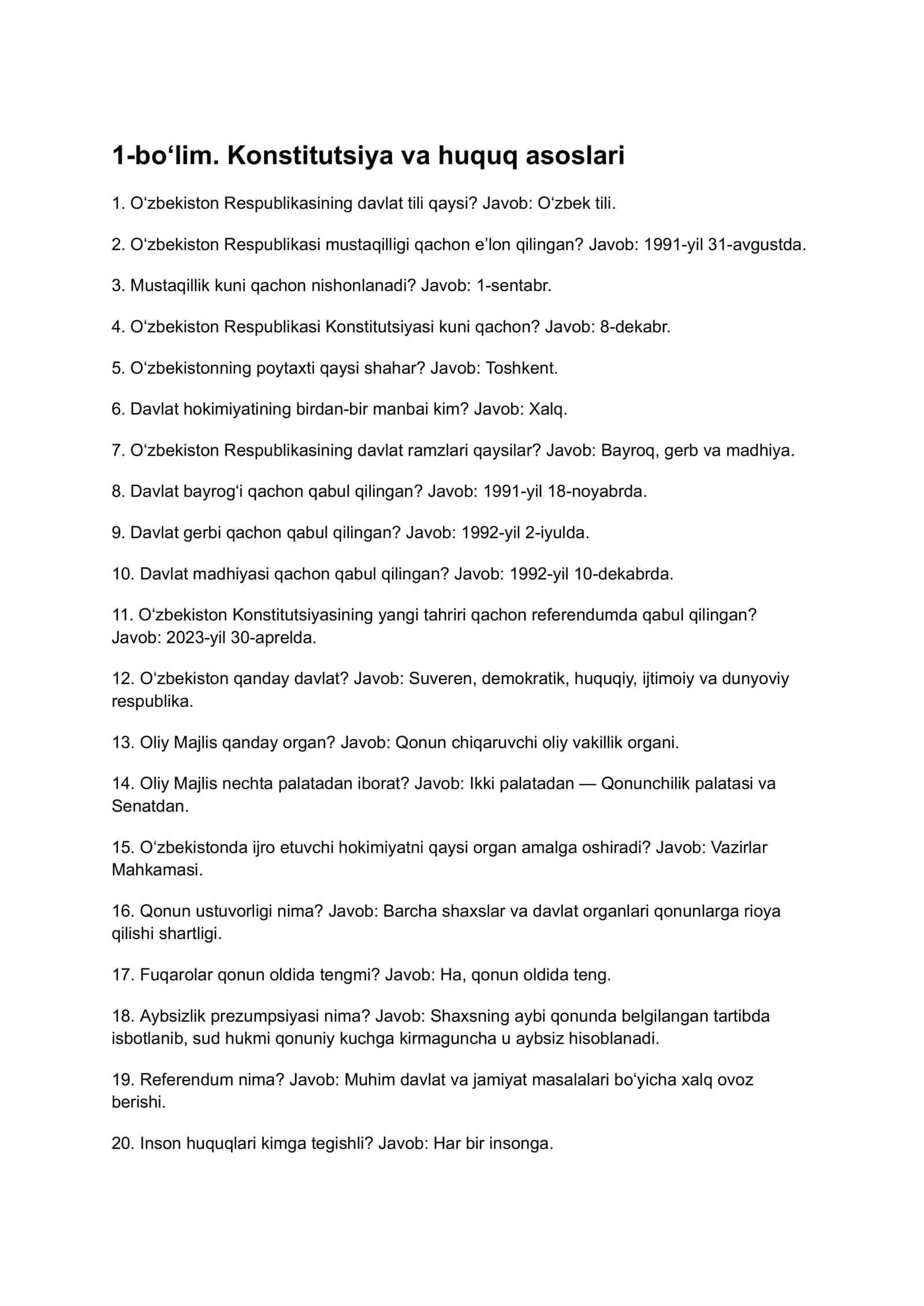 Agros test javoblari 2025