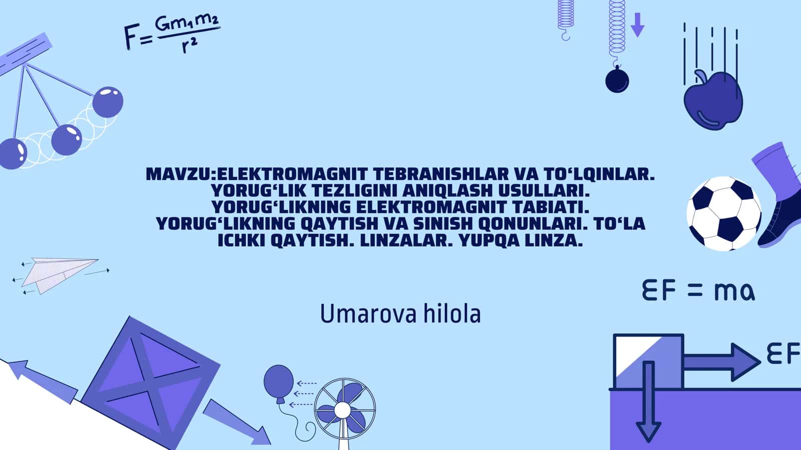 Elektromagnit tebranishlar va to'lqinlar. Yorug'lik tezligini aniqlash usullari . Yorug'likning elektromagnit tabiati