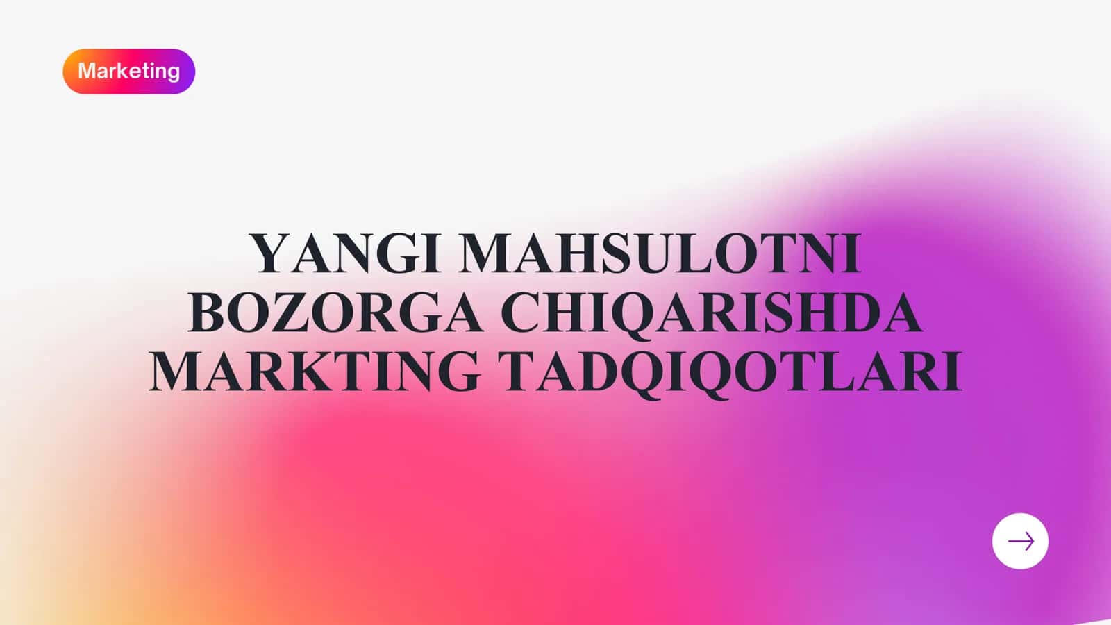 Marketing Tadqiqotlari
