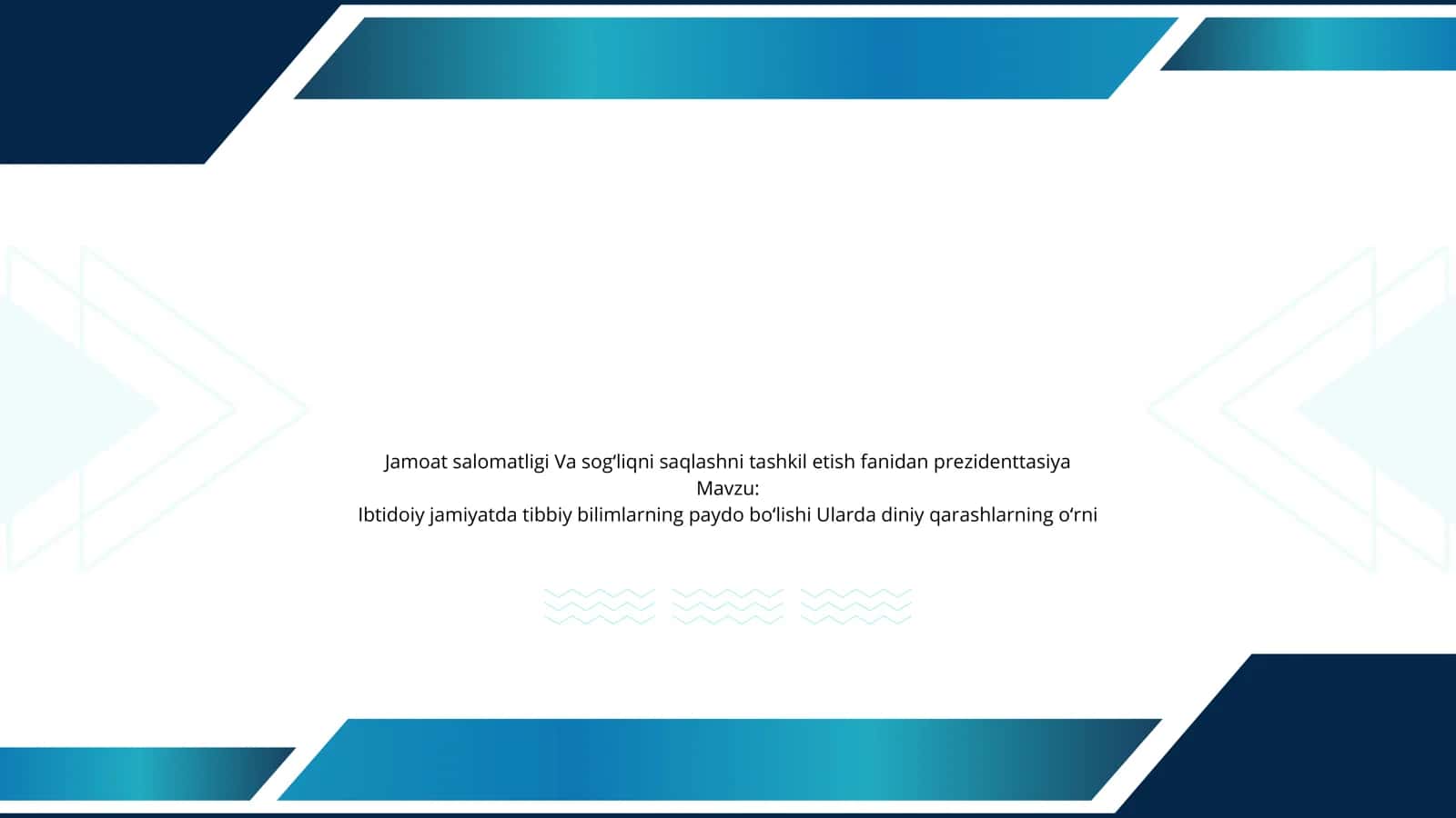 Ibtidoiy jamiyatda tibbiy bilimlarning paydo boʻlishi Ularda diniy qarashlarning oʻrni