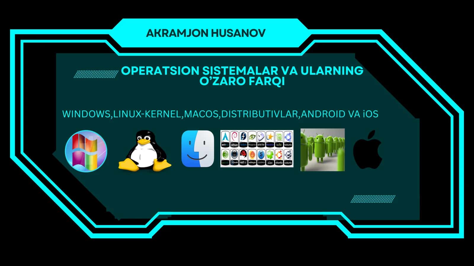 OPERATSION SISTEMALAR VA ULARNING O’ZARO FARQI