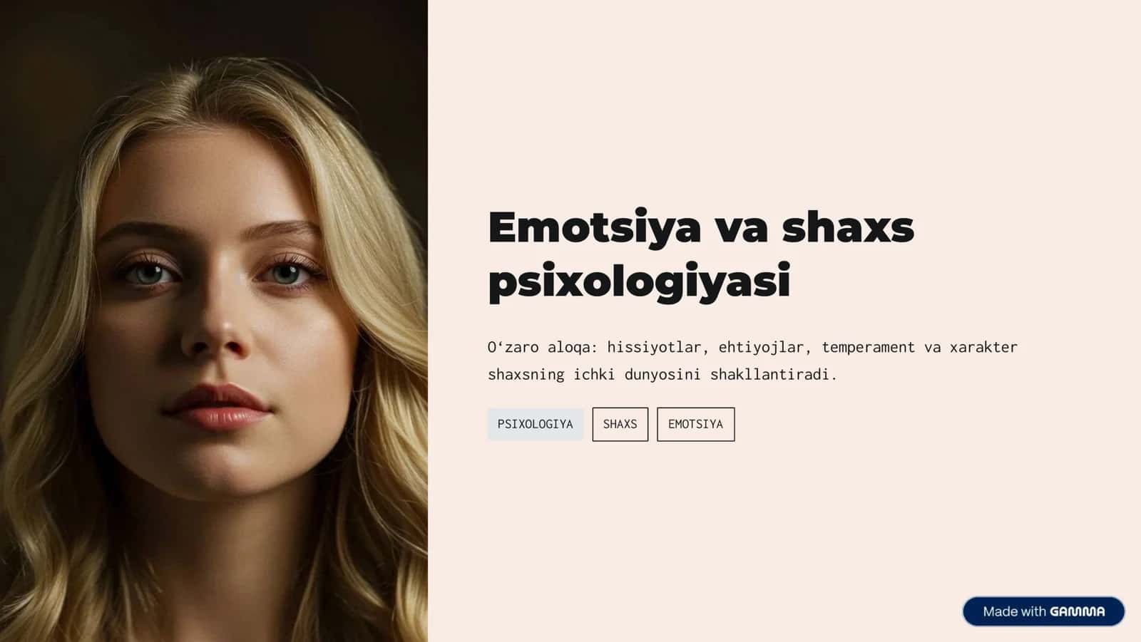 Emotsiya va shaxs  psixologiyasi
