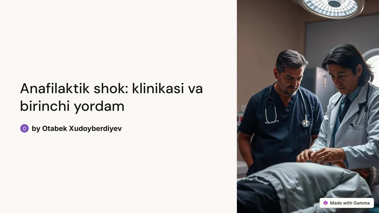 Anafilaktik shok: klinikasi va birinchi yordam