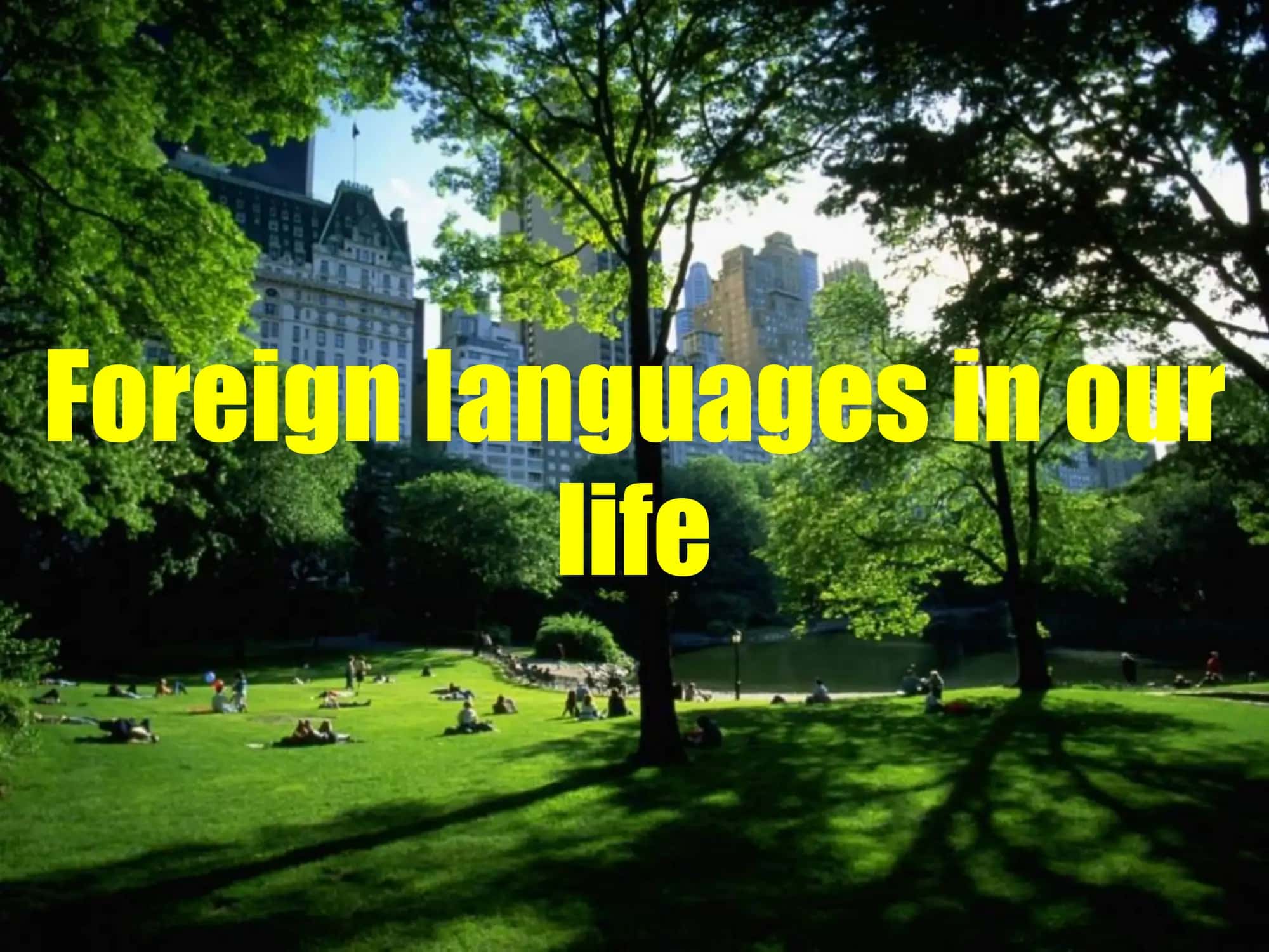 Foreign languages in our life