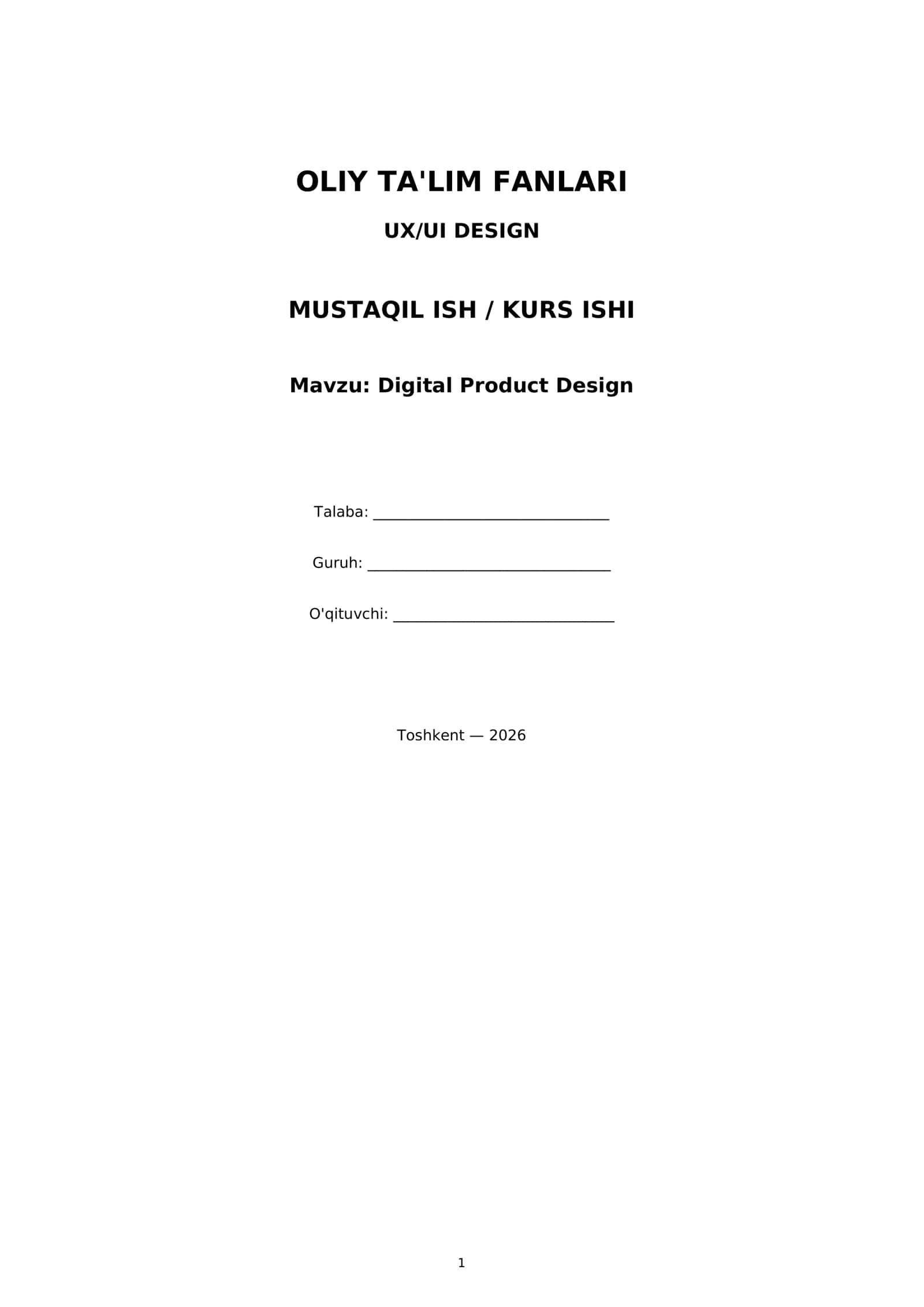 Digital Product Design