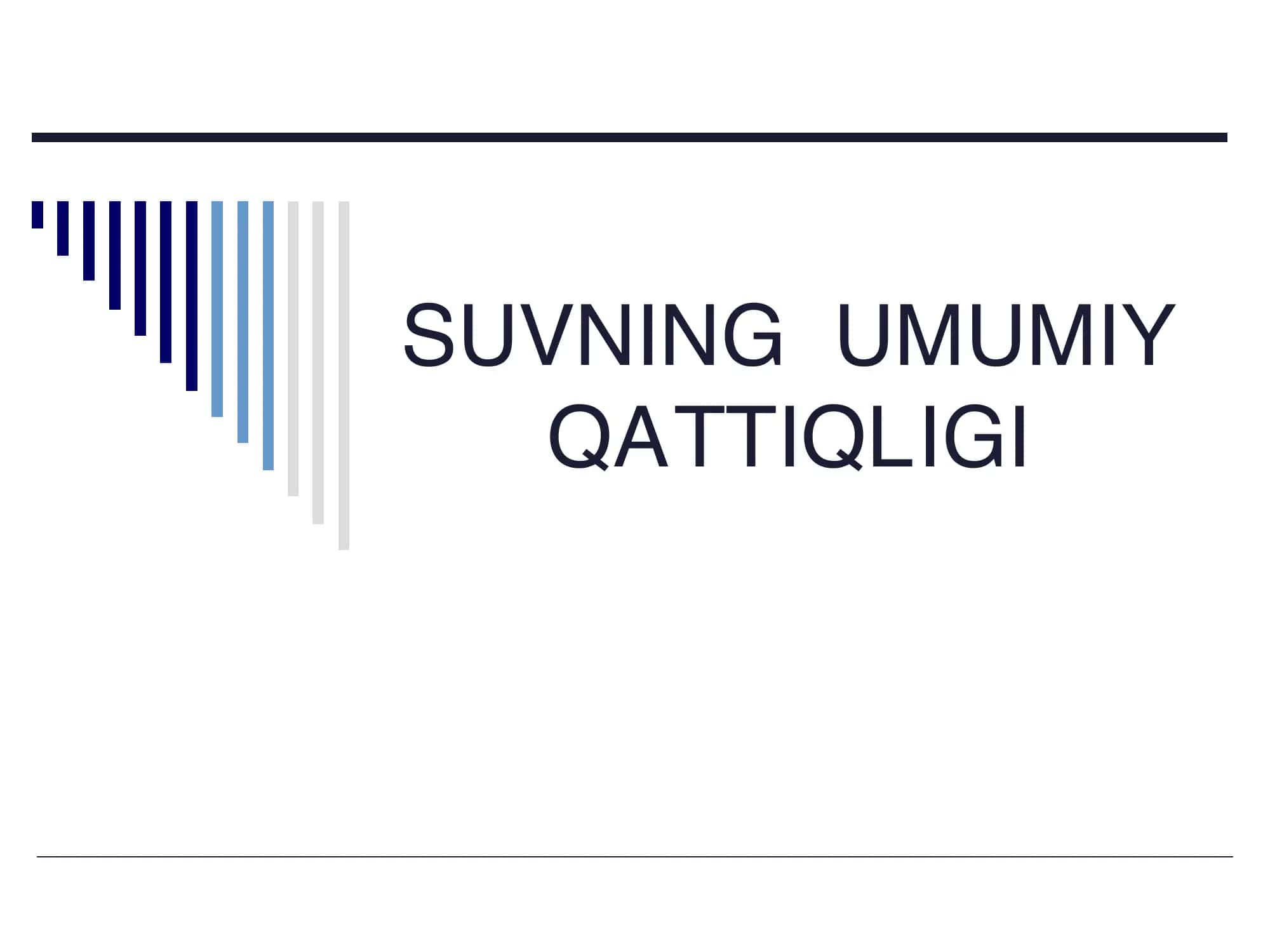 suvning qattiqligi