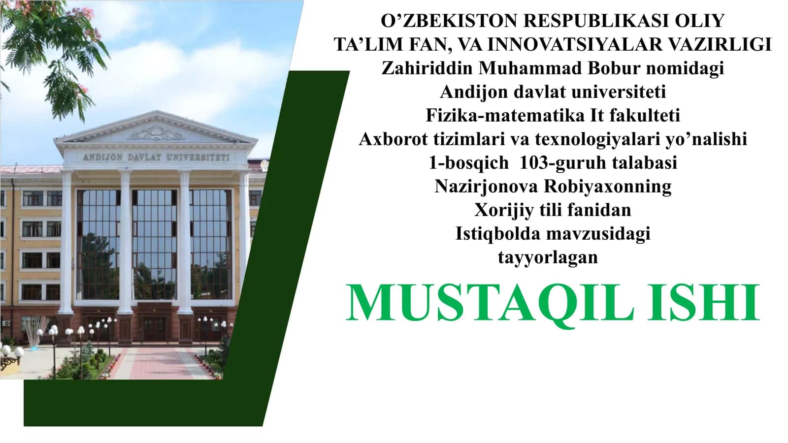 Istiqbolda Kirish