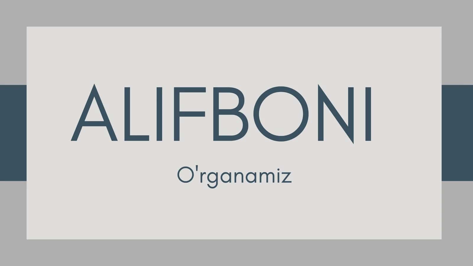 ALIFBONI o'rganamiz inglizcha ingliz tili