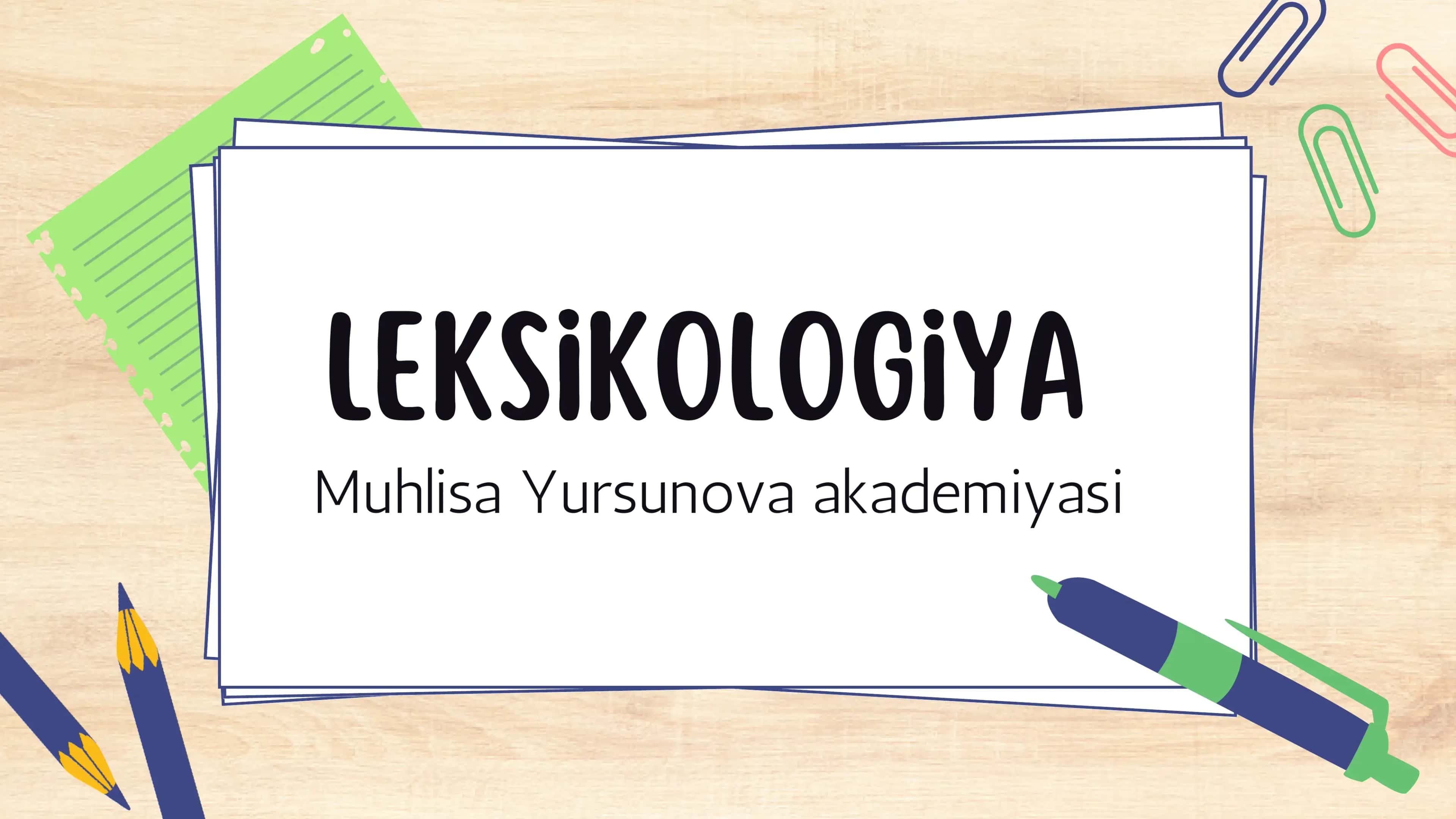 Leksikologiya