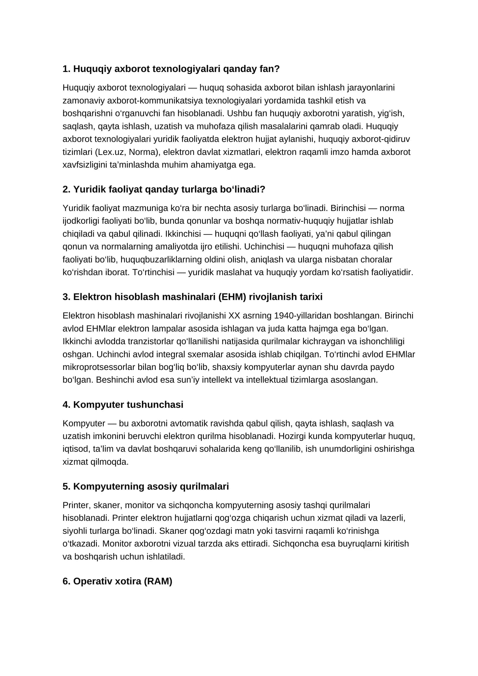 Huquqiy axborot texnologiyalari