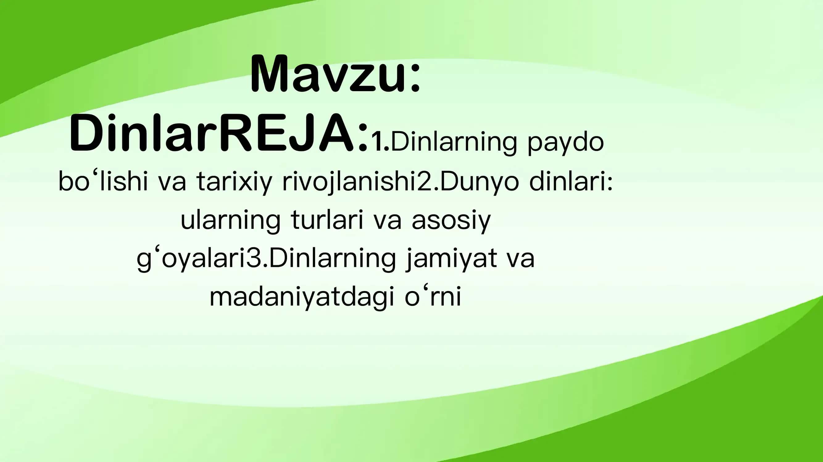 Dinlarning paydo bo‘lishi va tarixiy rivojlanishi