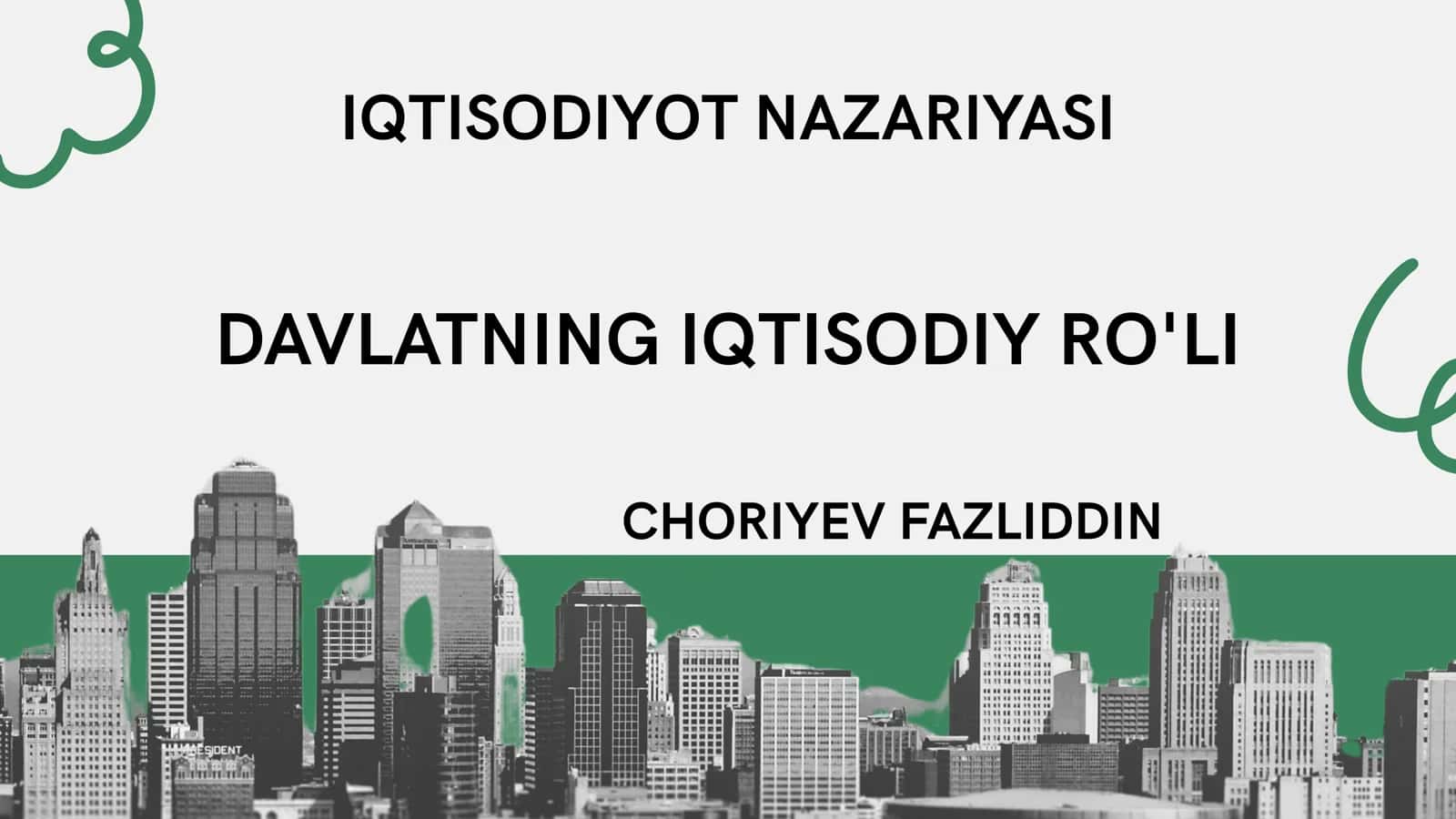 Davlatning iqtisodiy roli