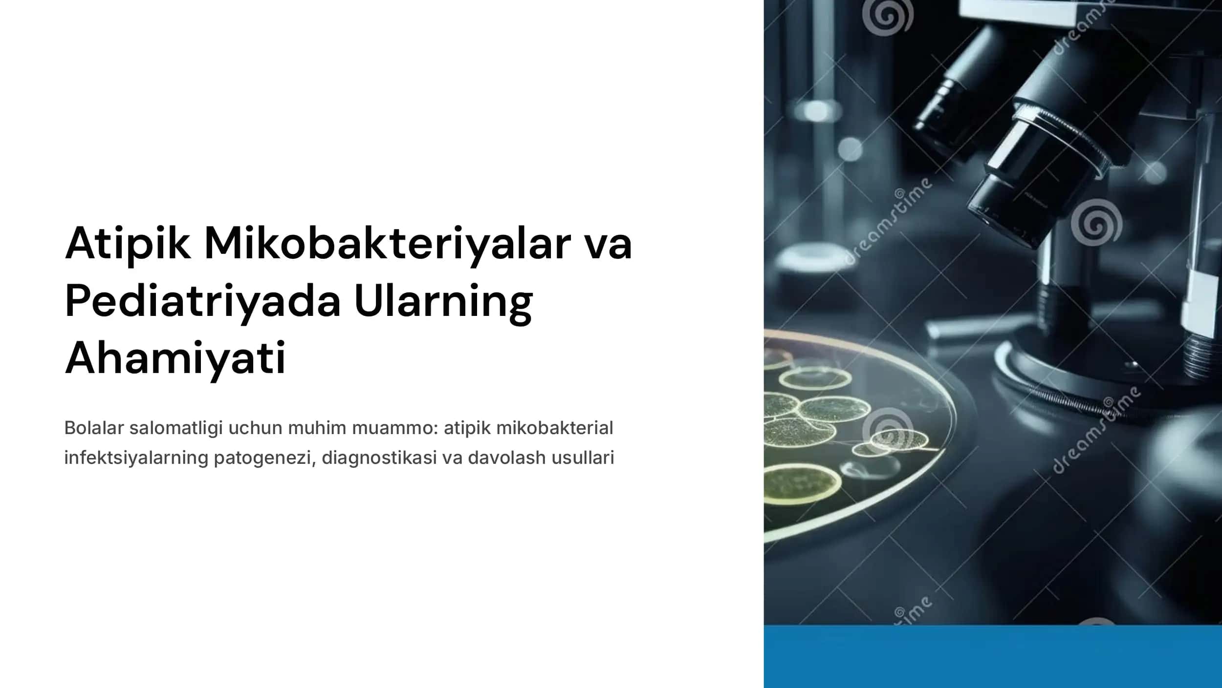 Atipik mikobakteriyalar va ularni amaliyotdagi  ahamiyati. Pediatriya amaliyotda ko'p uchraydigan  infektsiyalar qo'zg'atuvchilari, patogenez,  laboratoriya tashxisi.