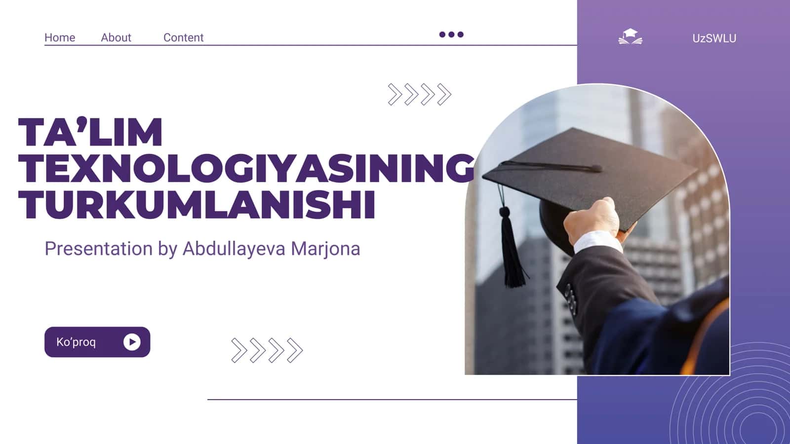 TA’LIM TEXNOLOGIYASINING TURKUMLANISHI