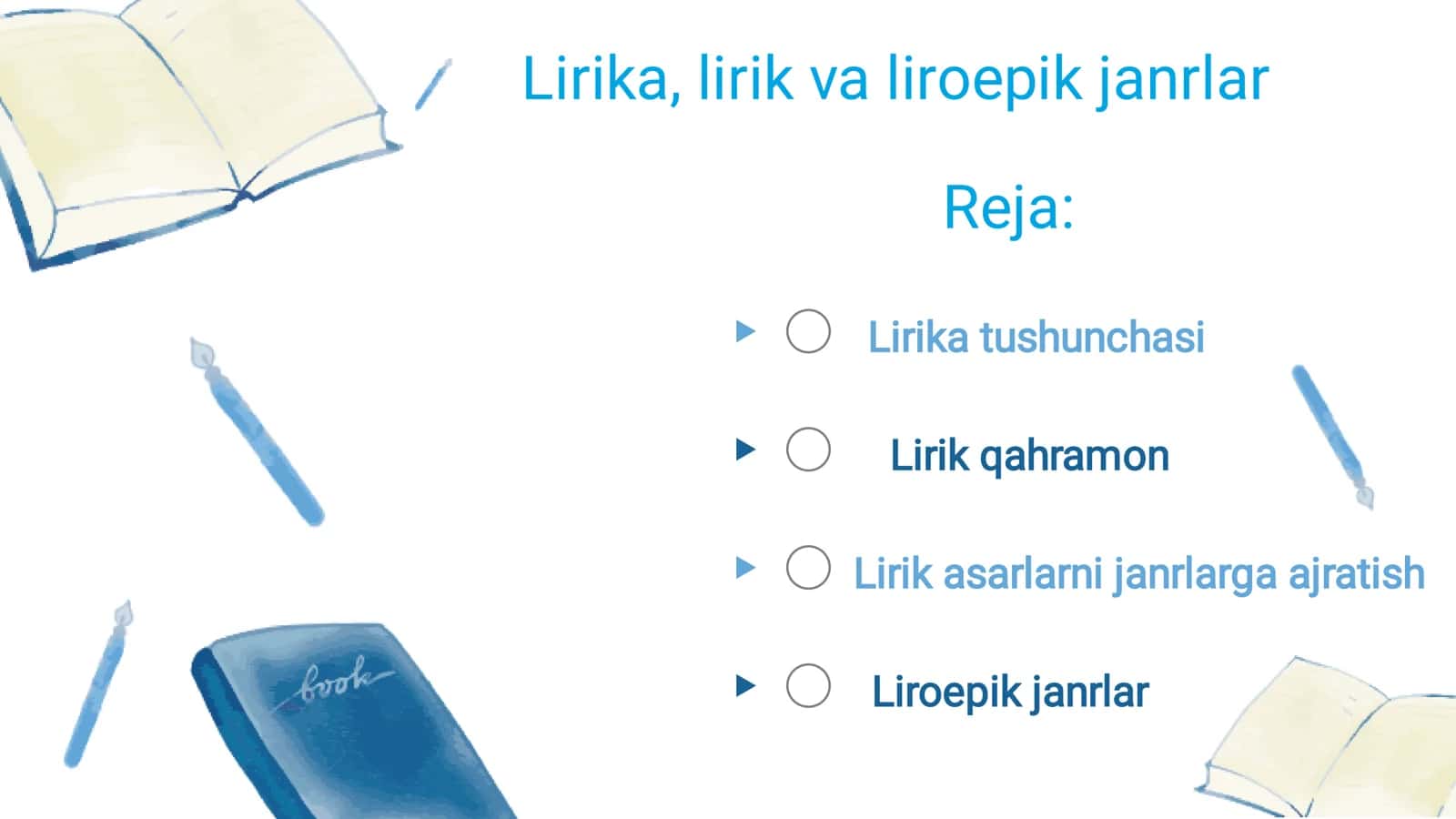 Lirika, lirik va liroepik janrlar