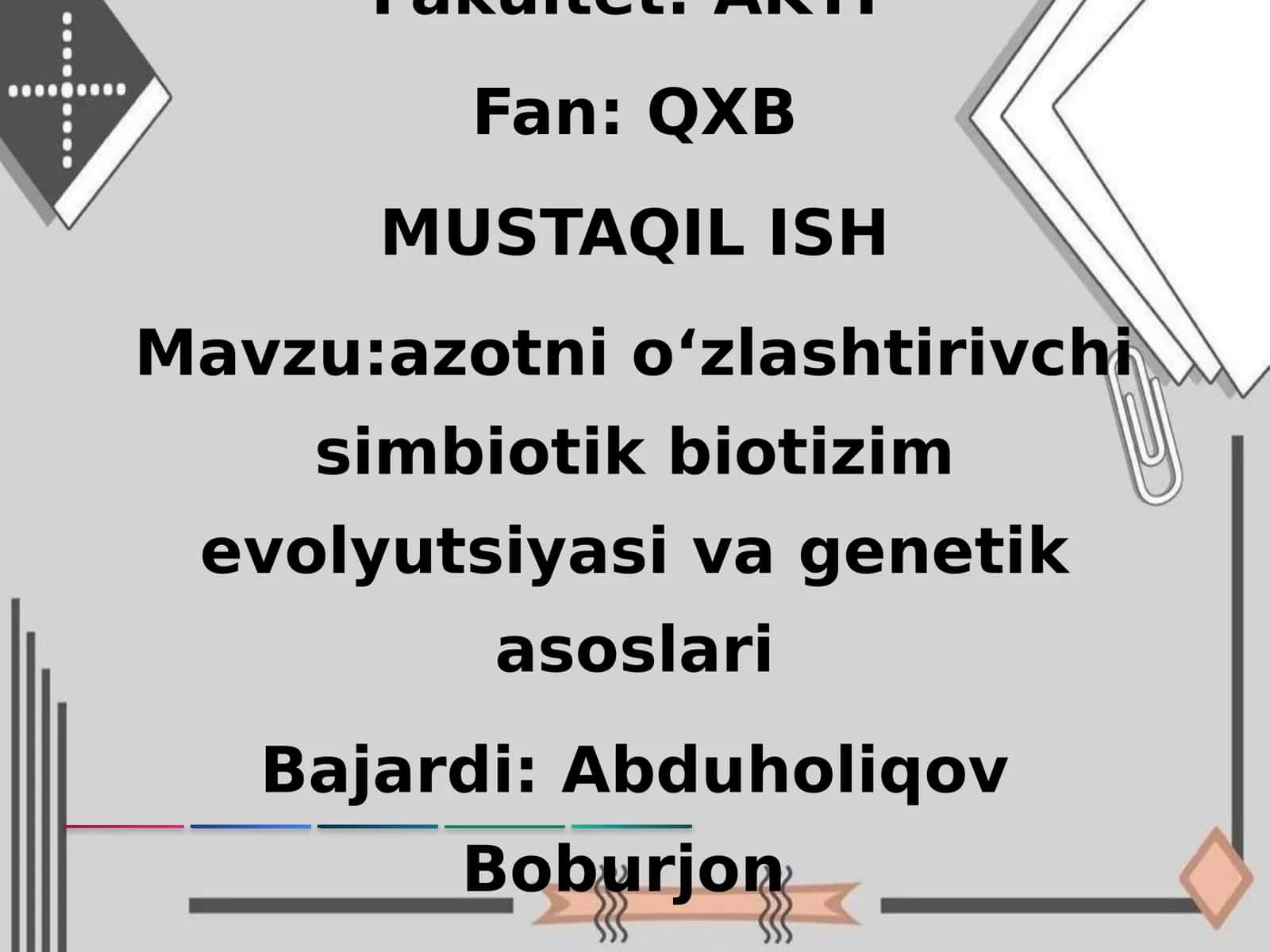 Azotni oʻzlashtirivchi simbiotik biotizimning