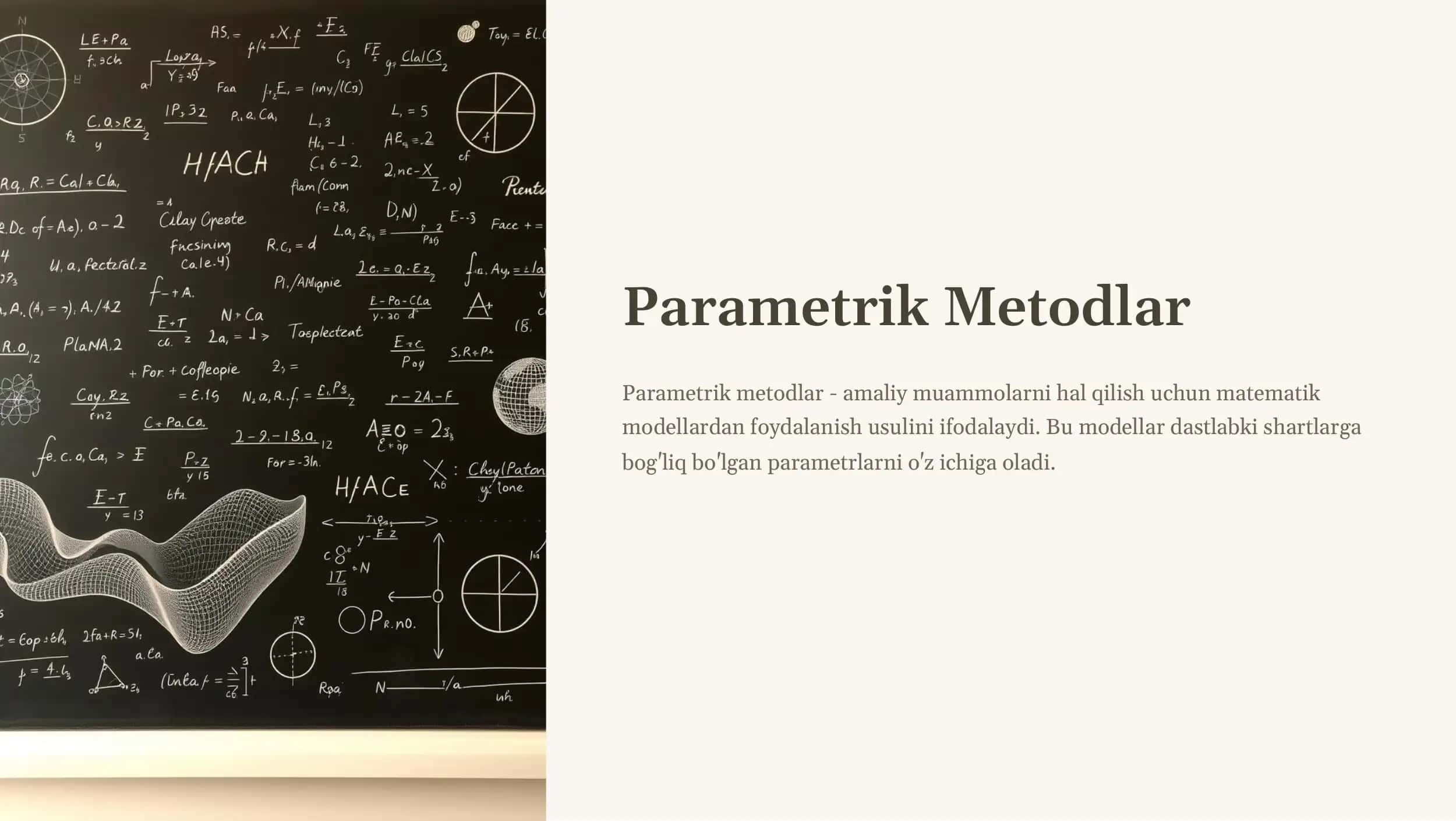 Parametrik Metodlar
