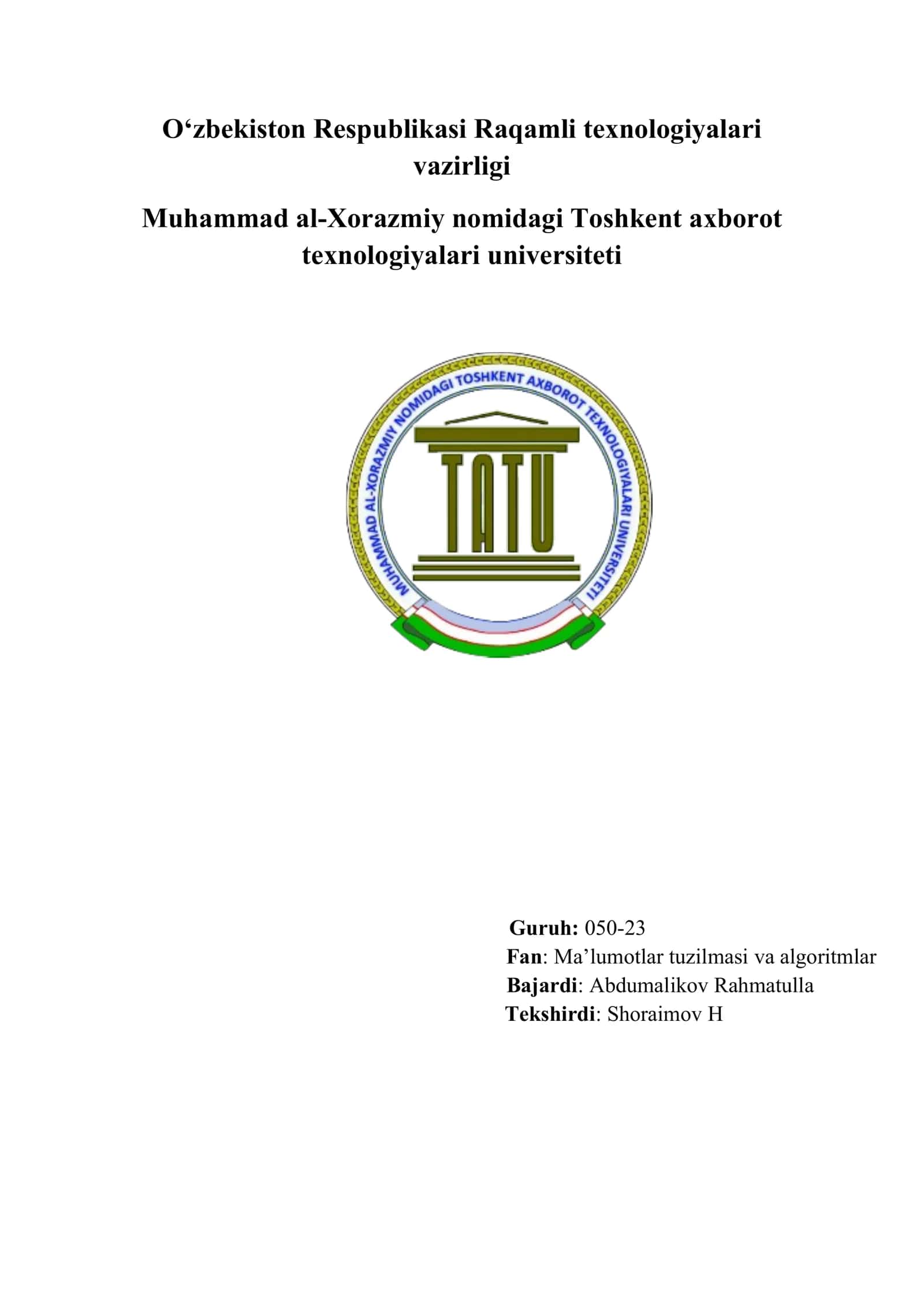 B massivning elementlarini to’g’ridan-to’g’ri qo’shish usuli bilan saralash algoritmi va massivning eng kichik elementini ekranga chiqarish dasturi