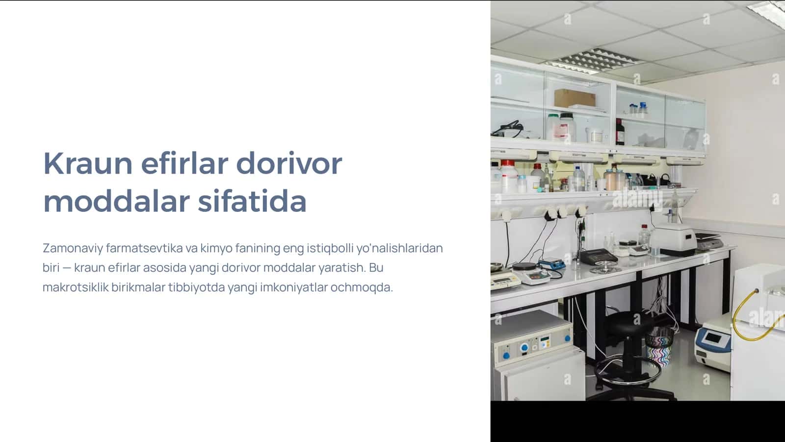 Kraun efirlar dorivor moddalar sifatida
