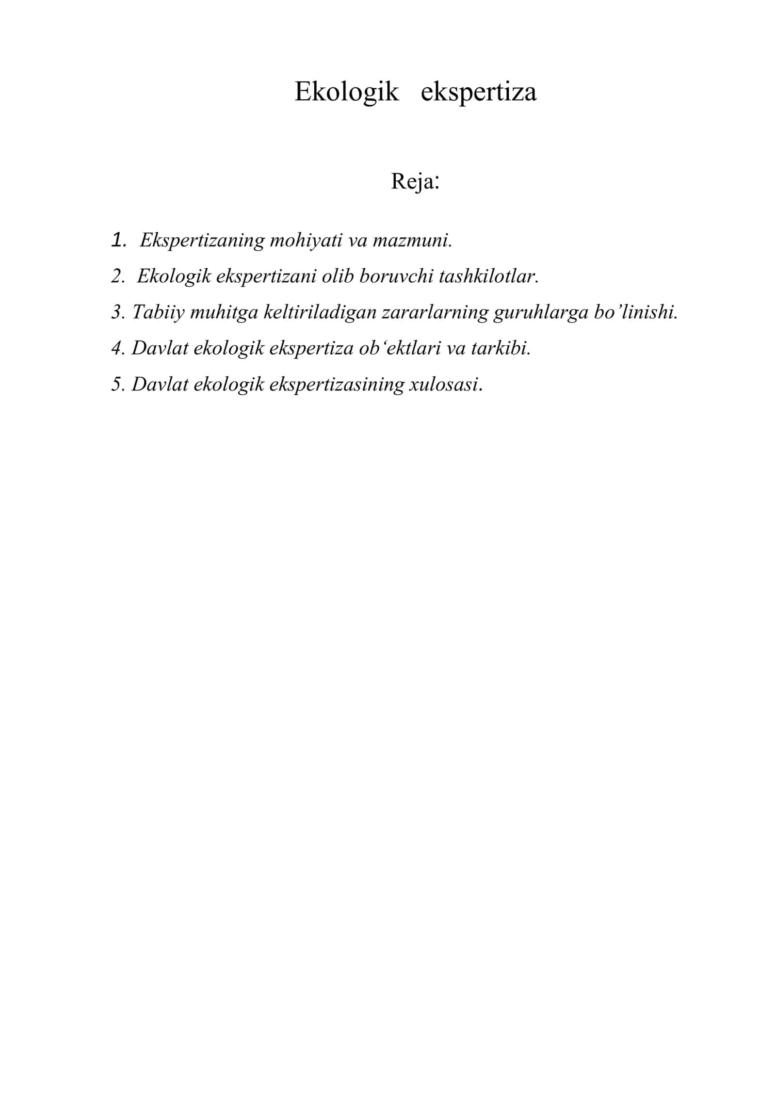 Ekologik ekspertiza