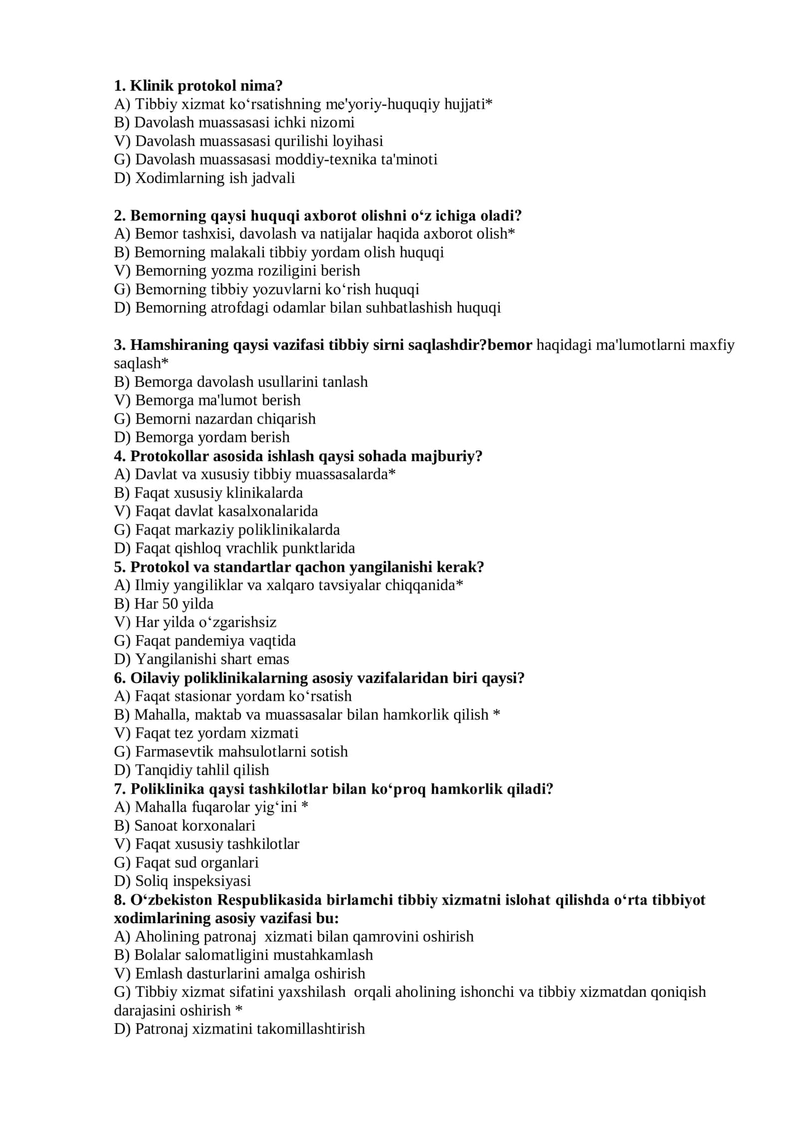 Klinik protokol nima?