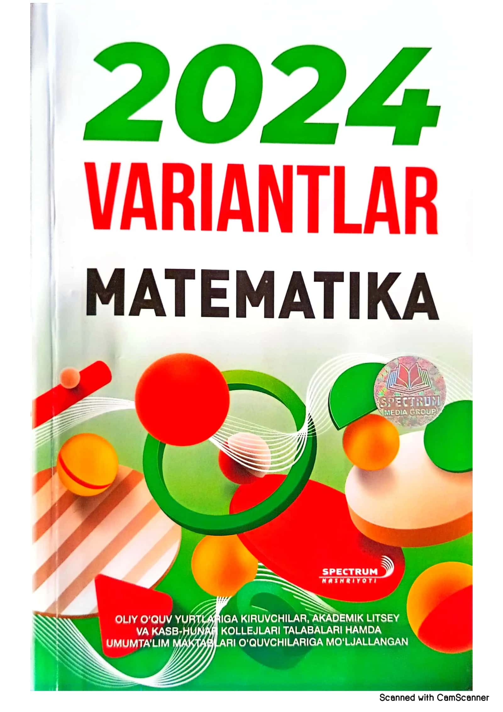 Matematika 2024 DTM misollar to'plami