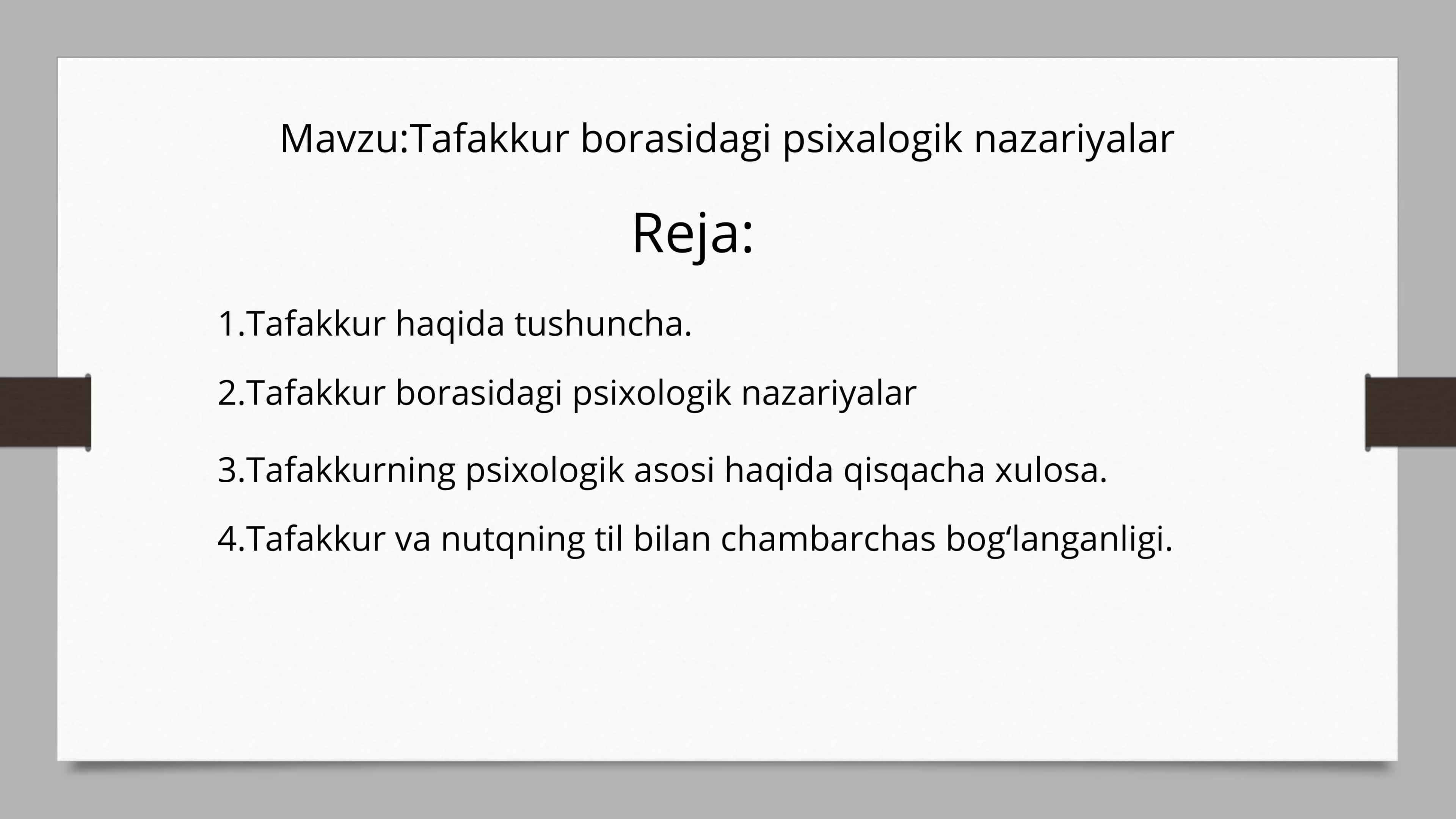 Tafakkur mavzusida slayd