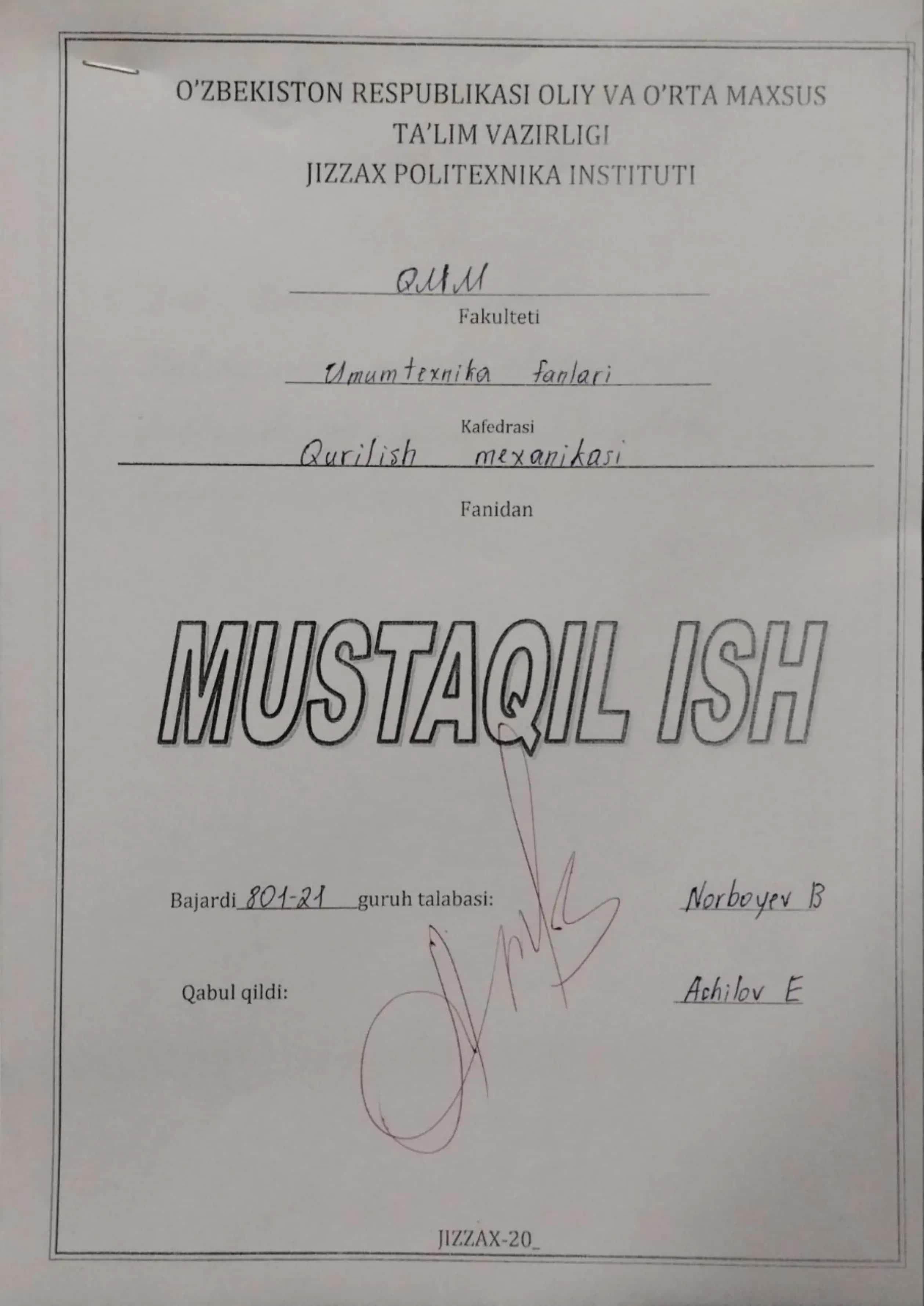 Qattiq jism tayanch reaksiyalarini aniqlash. Aksiomalar