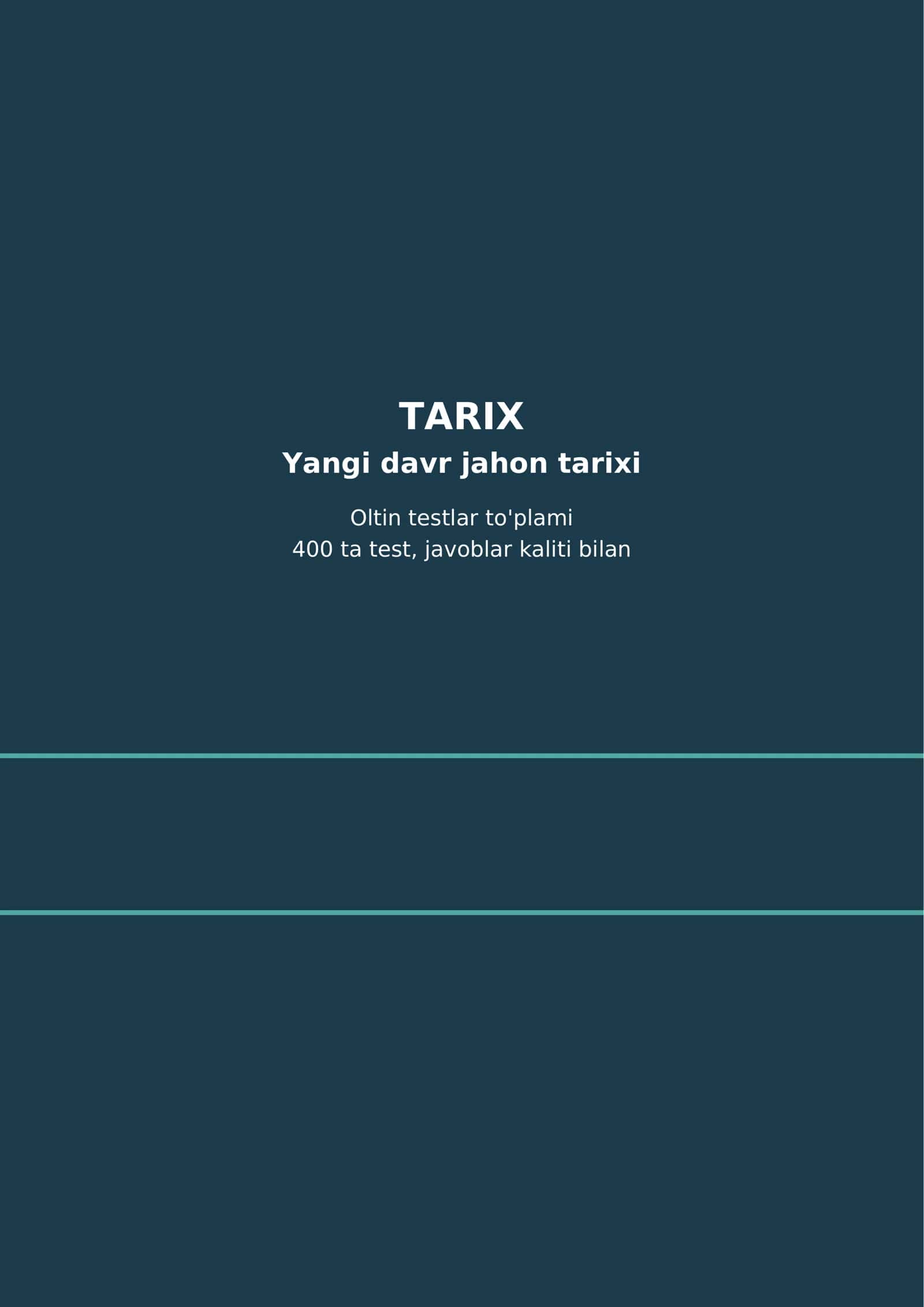 Yangi davr jahon tarixi