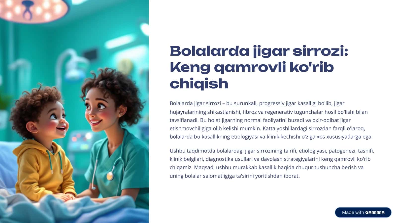 Bolalarda jigar sirrozi