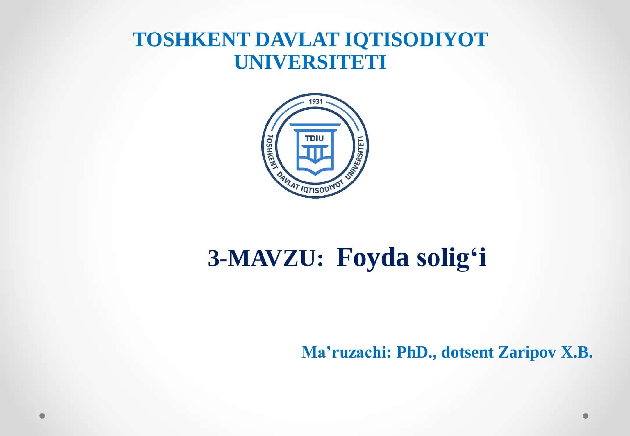 Foyda solig‘i