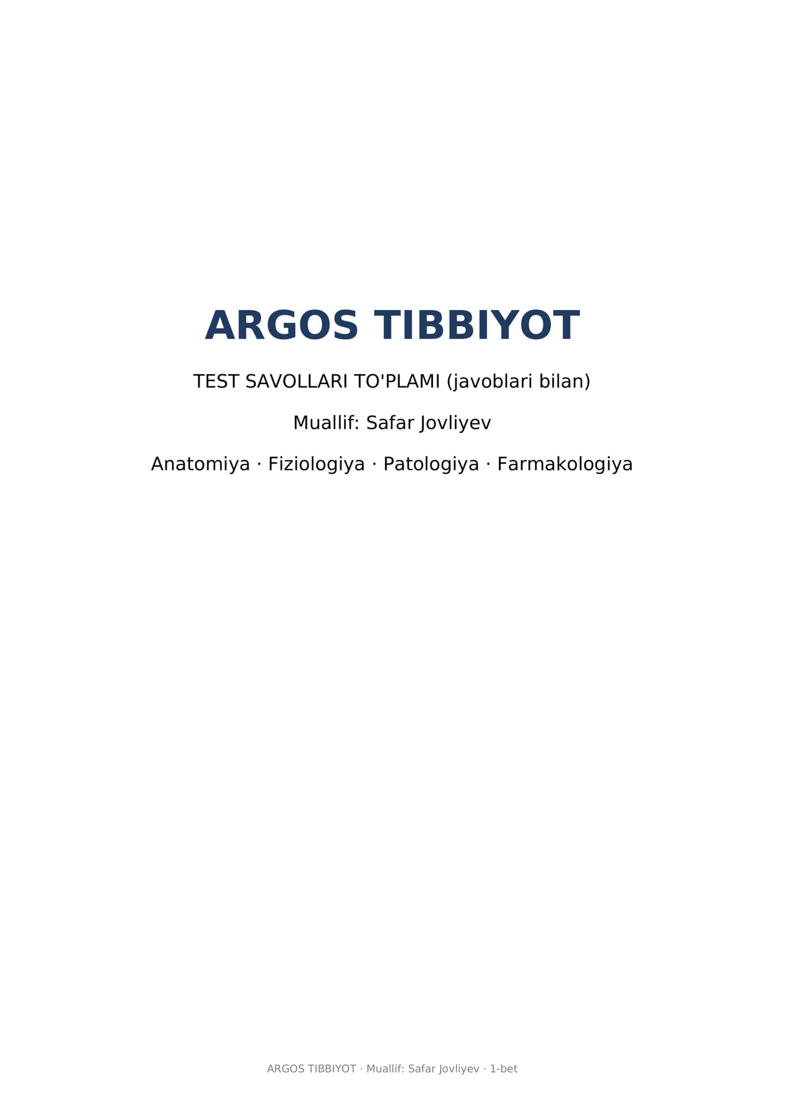 [ARGOS TIBBIYOT]