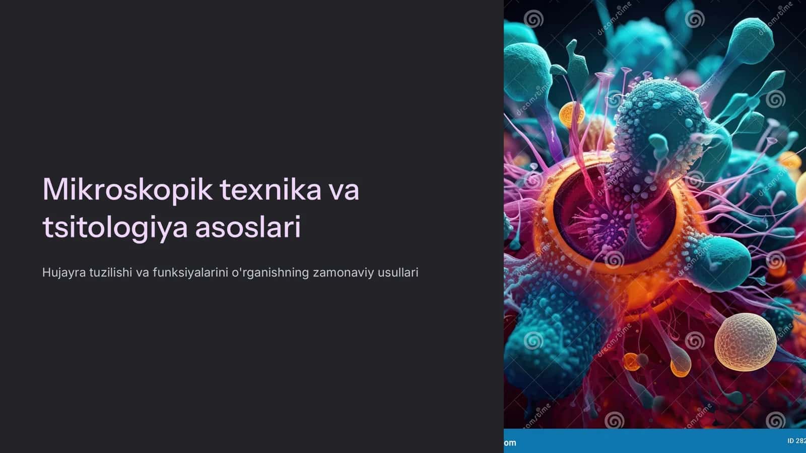 Mikroskopik texnika.Tsitologiya Xujayra  organoidlari.  Kiritmalar. Yadro Xujayra sikli