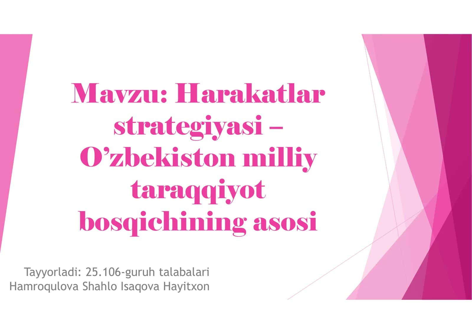 Harakatlar strategiyasi