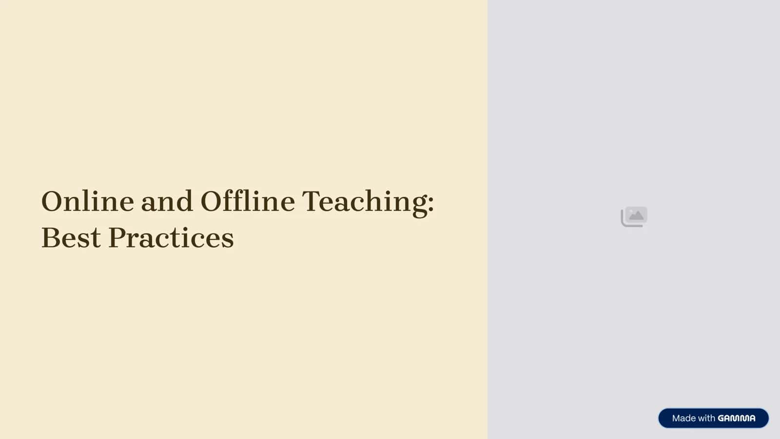 online and offline teaching